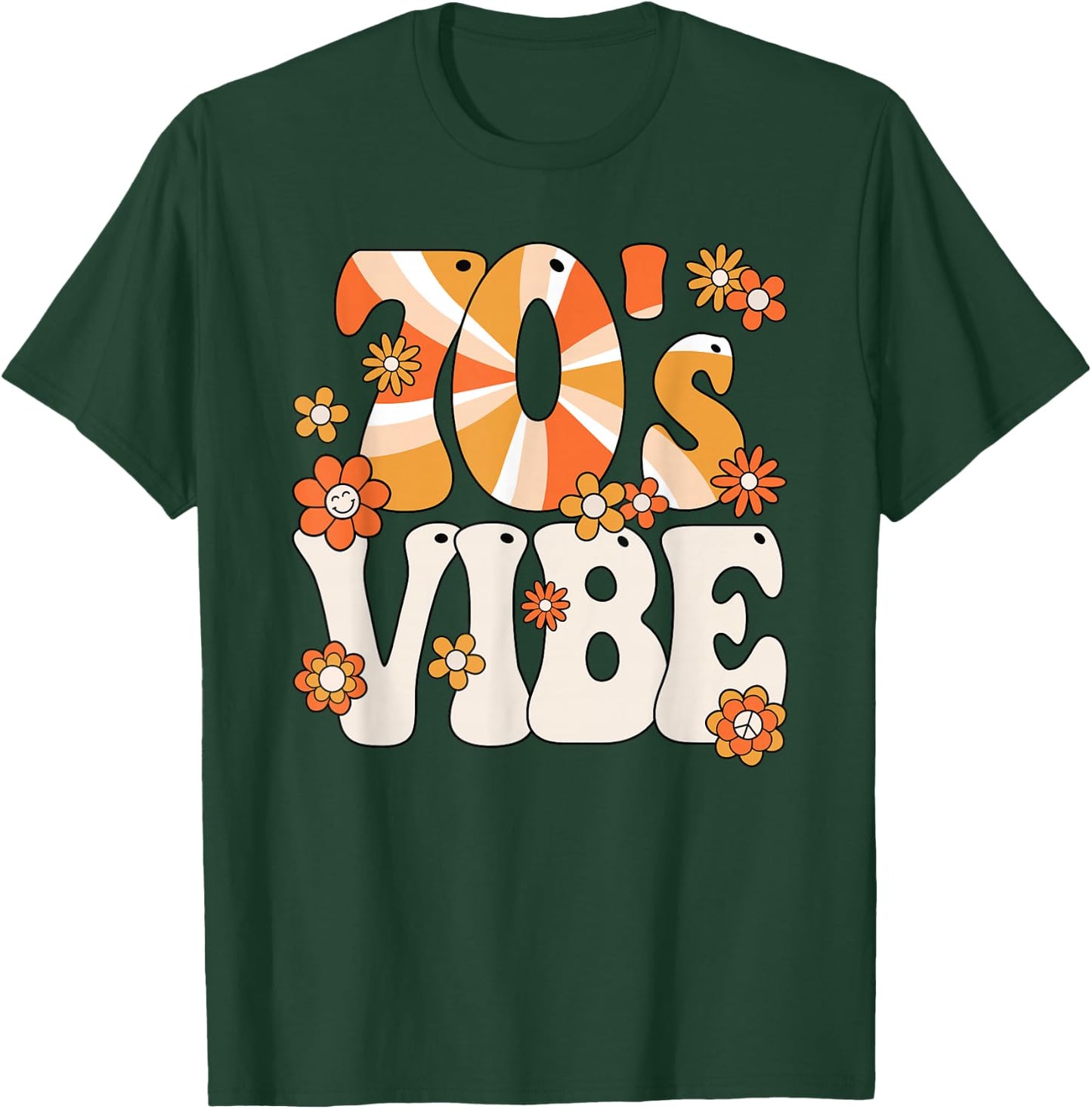 70s Vibe 70s Theme Party Hippie Outfit 70s Costume , black T-Shirt - T-Shirt | Forest