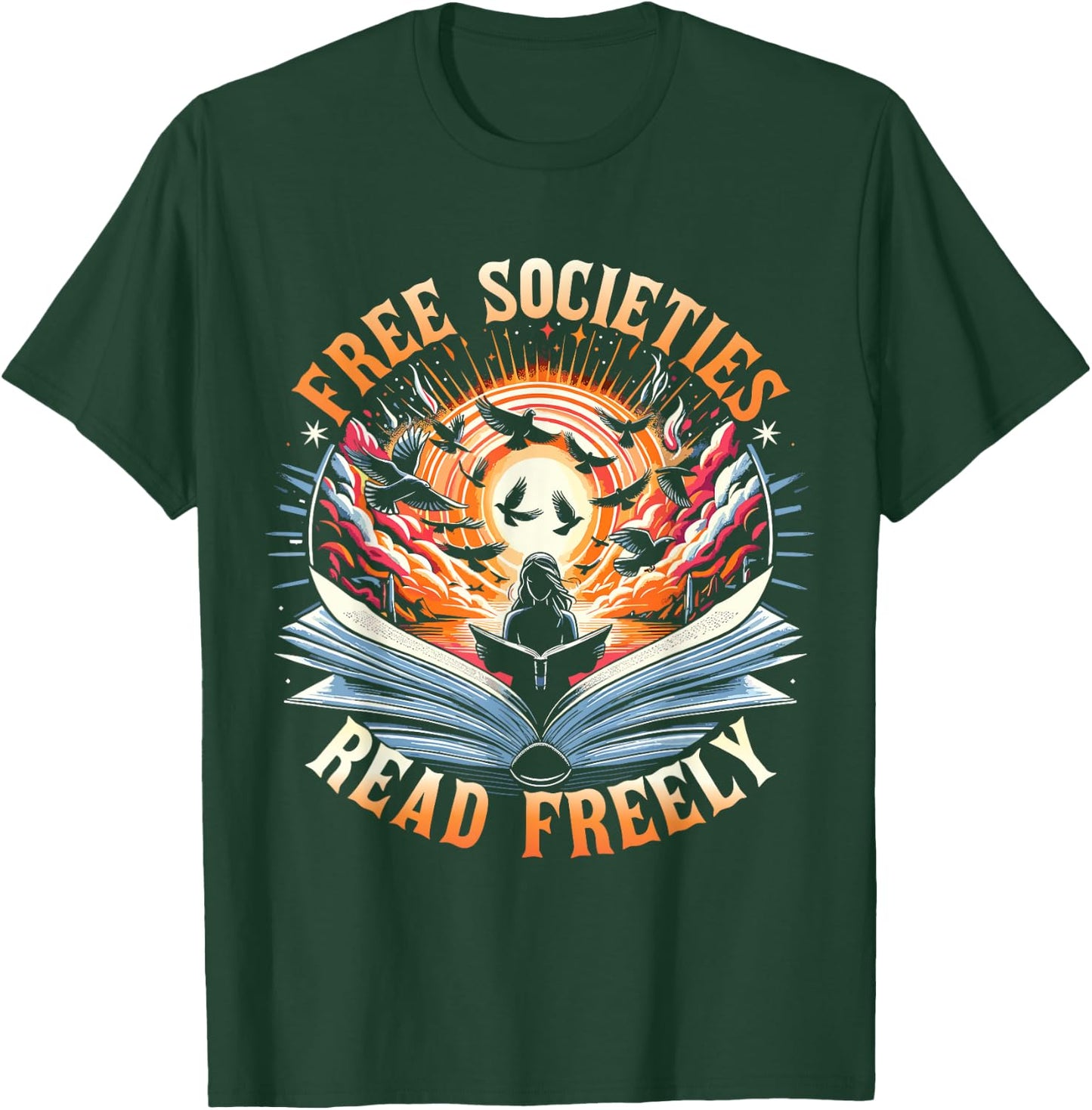 Book Lover Quote Banned Books T-Shirt - T-Shirt | Forest