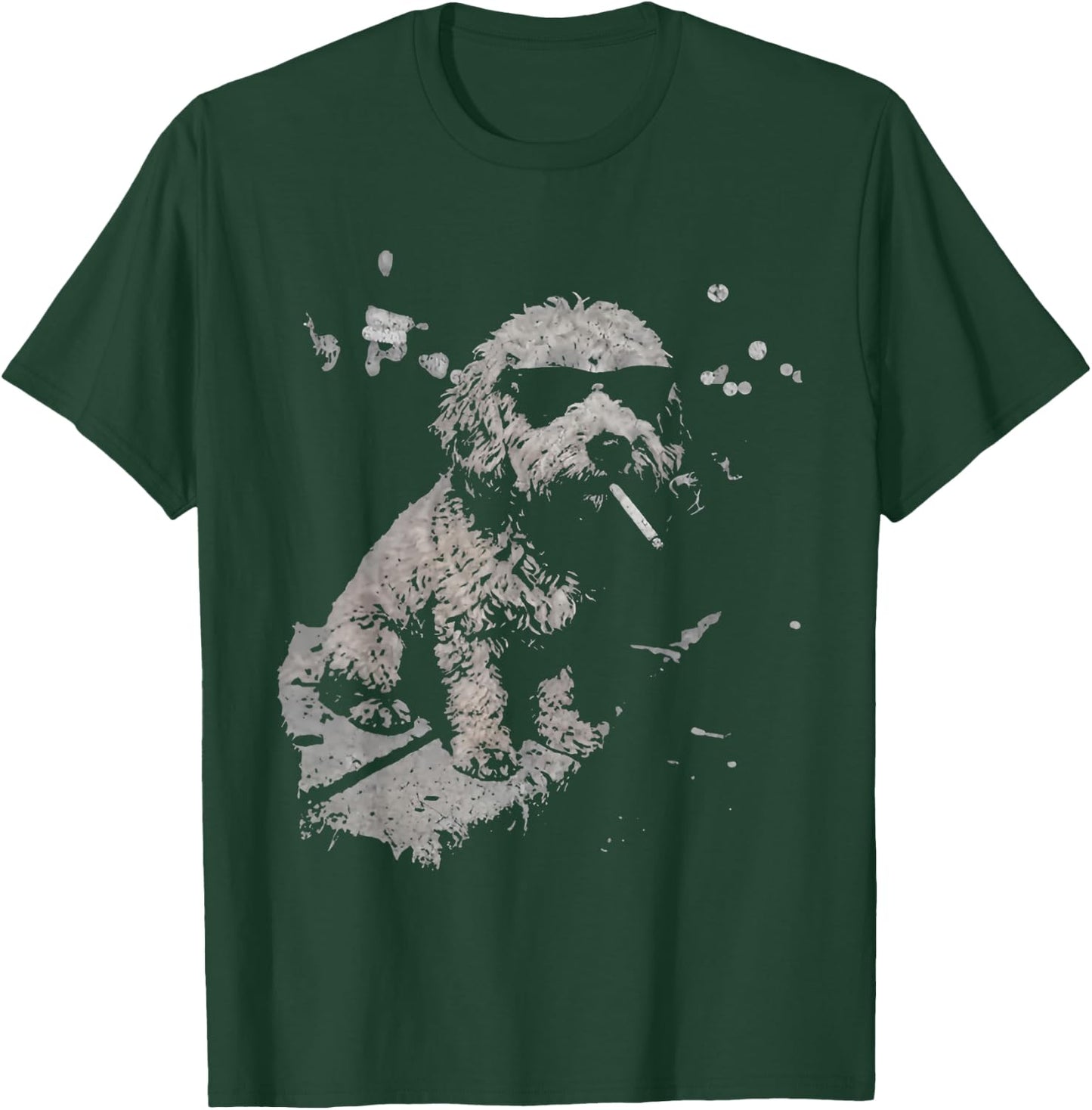 Funny Dog Smoking Goldendoodle T-Shirt - T-Shirt | Forest