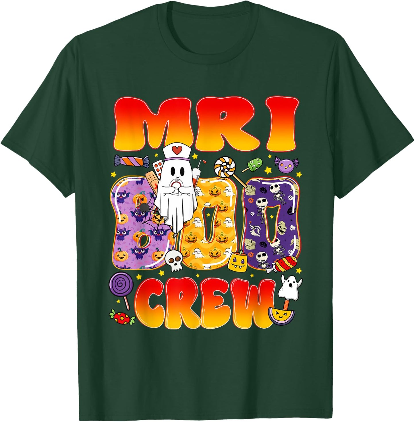 MRI Boo Crew MRI Tech Funny Halloween T-Shirt - T-Shirt | Forest