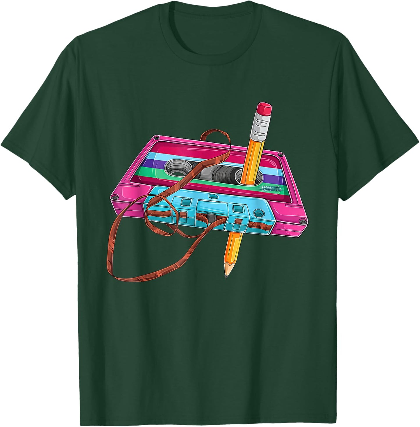 80 90s Outfit Women's Men's Party Fancy Dress Cassette , black T-Shirt - T-Shirt | Forest