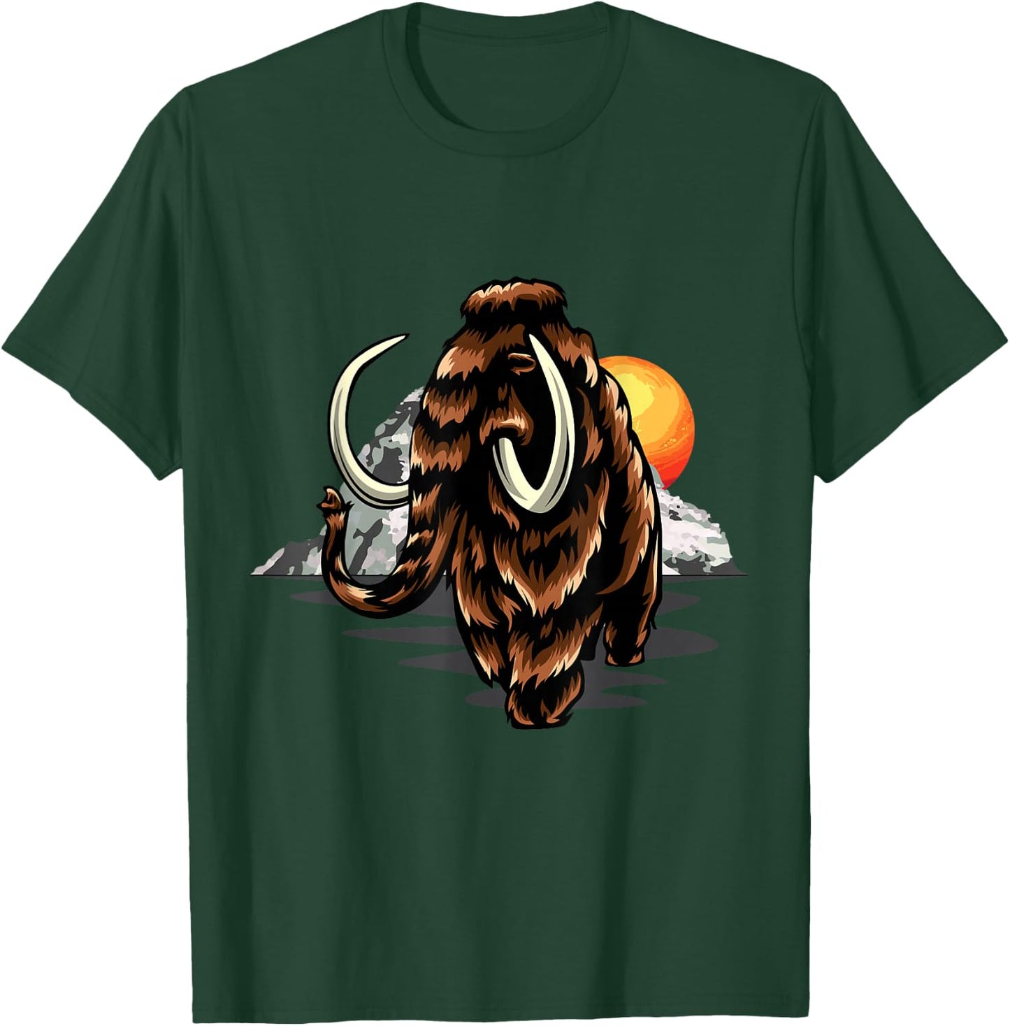 Wooly Mammoth Elephant Prehistoric Animal Pleistocene T-Shirt - T-Shirt | Forest