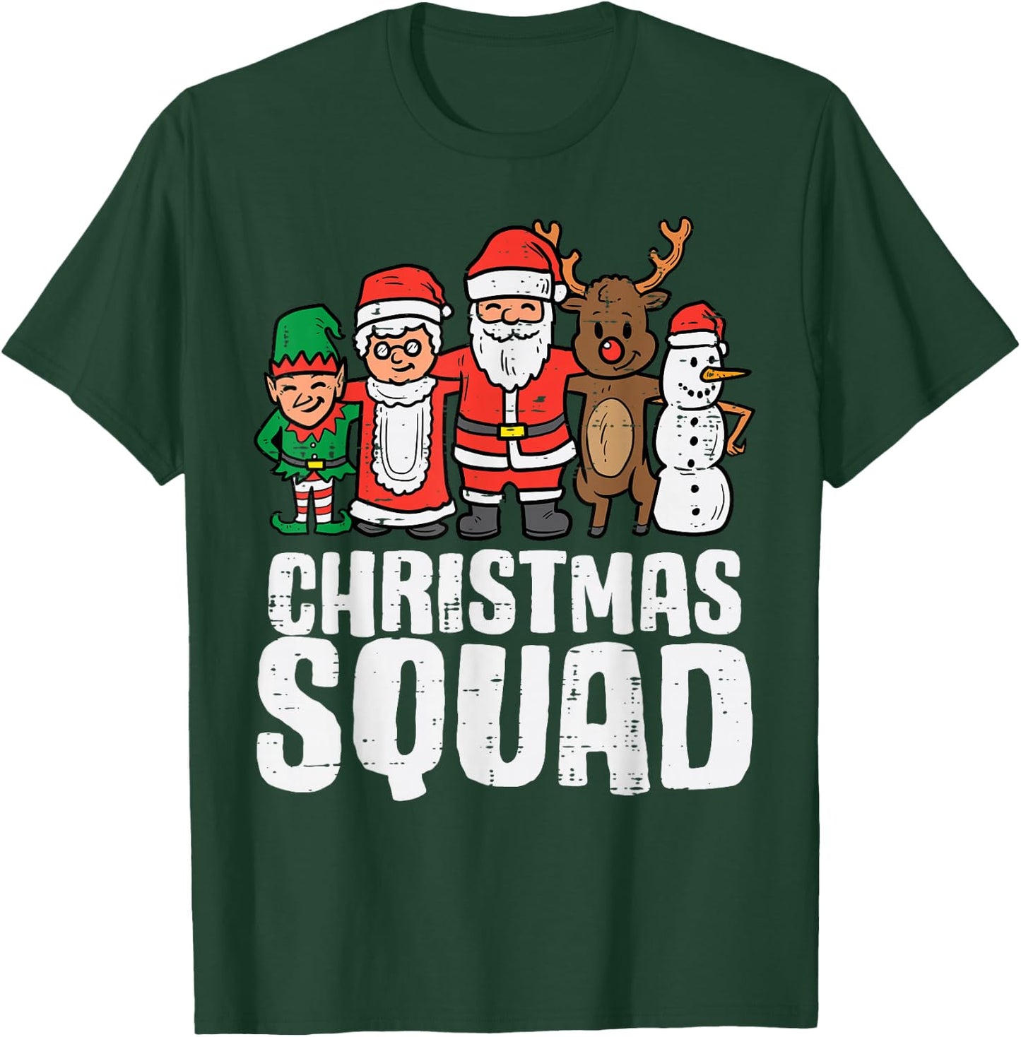 Christmas Squad Santa Elf Xmas Family Kids Boys T-Shirt - T-Shirt | Forest