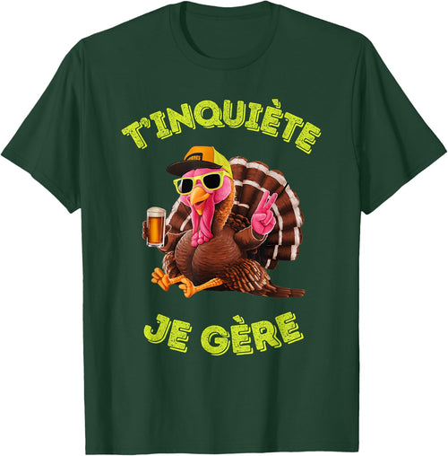 Accessory Turkey Turkey Humour Beer Aperitif T'inquiète Je , Black, S