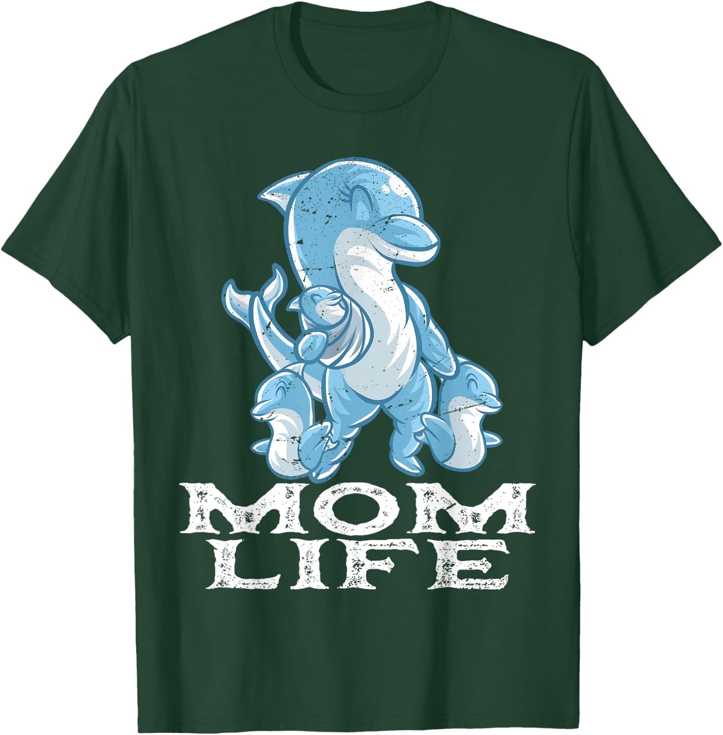 Dolphin Mama Mom Life Mommy Mama Family Mother's Day T-Shirt - T-Shirt | Forest