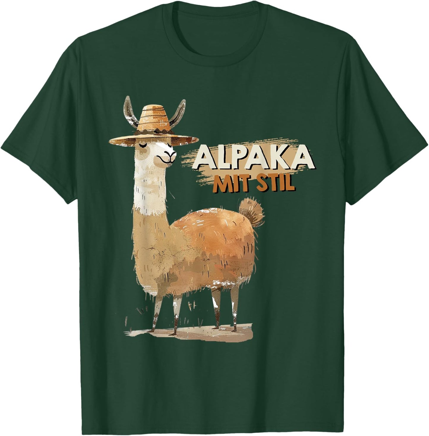 Alpaka Fan ALPAKA MIT STIL Lama Lustiges Alpakas T-Shirt - T-Shirt | Forest
