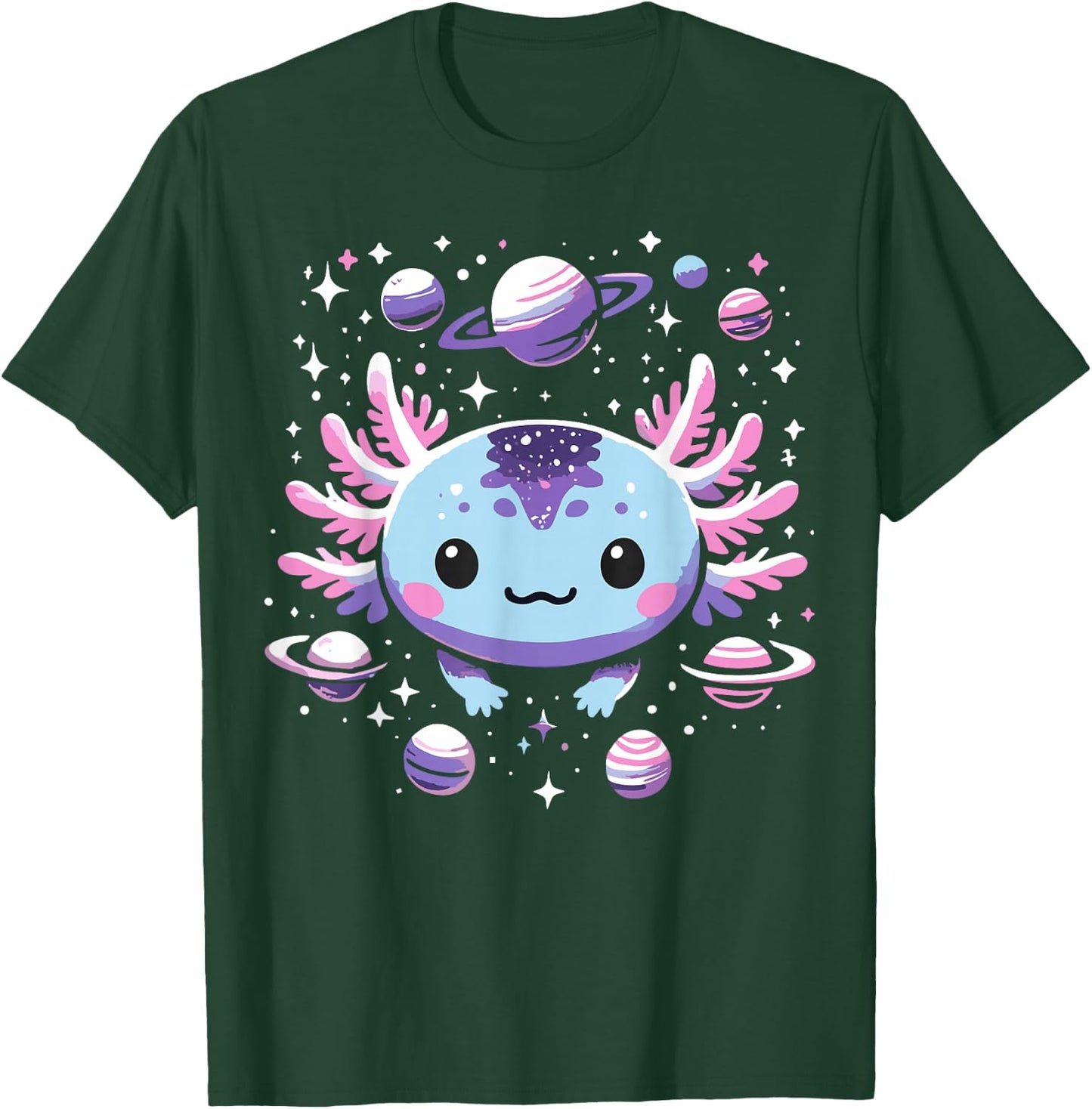 Galaxy Axolotl Funny Goth Space Axolotl T-Shirt - T-Shirt | Forest