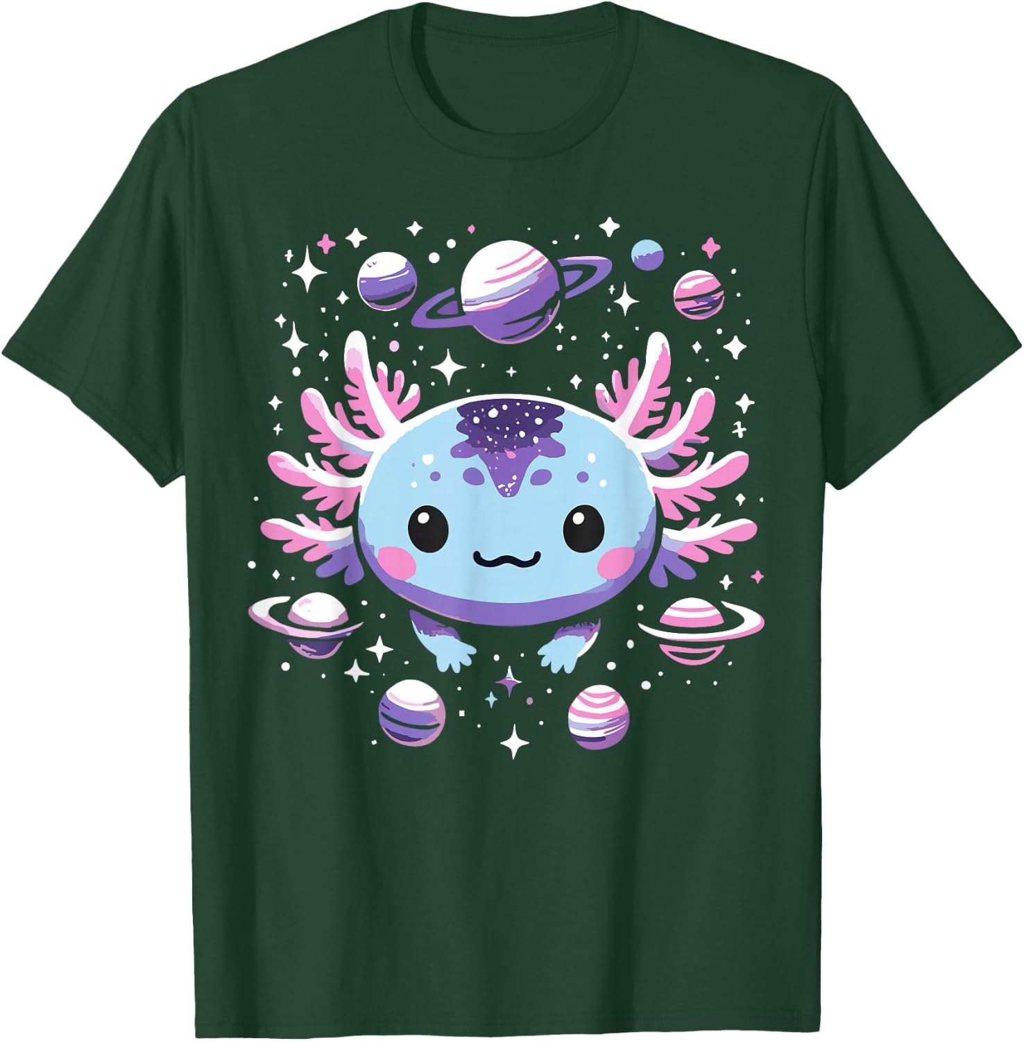 Galaxy Axolotl Funny Goth Space Axolotl T-Shirt - T-Shirt | Forest