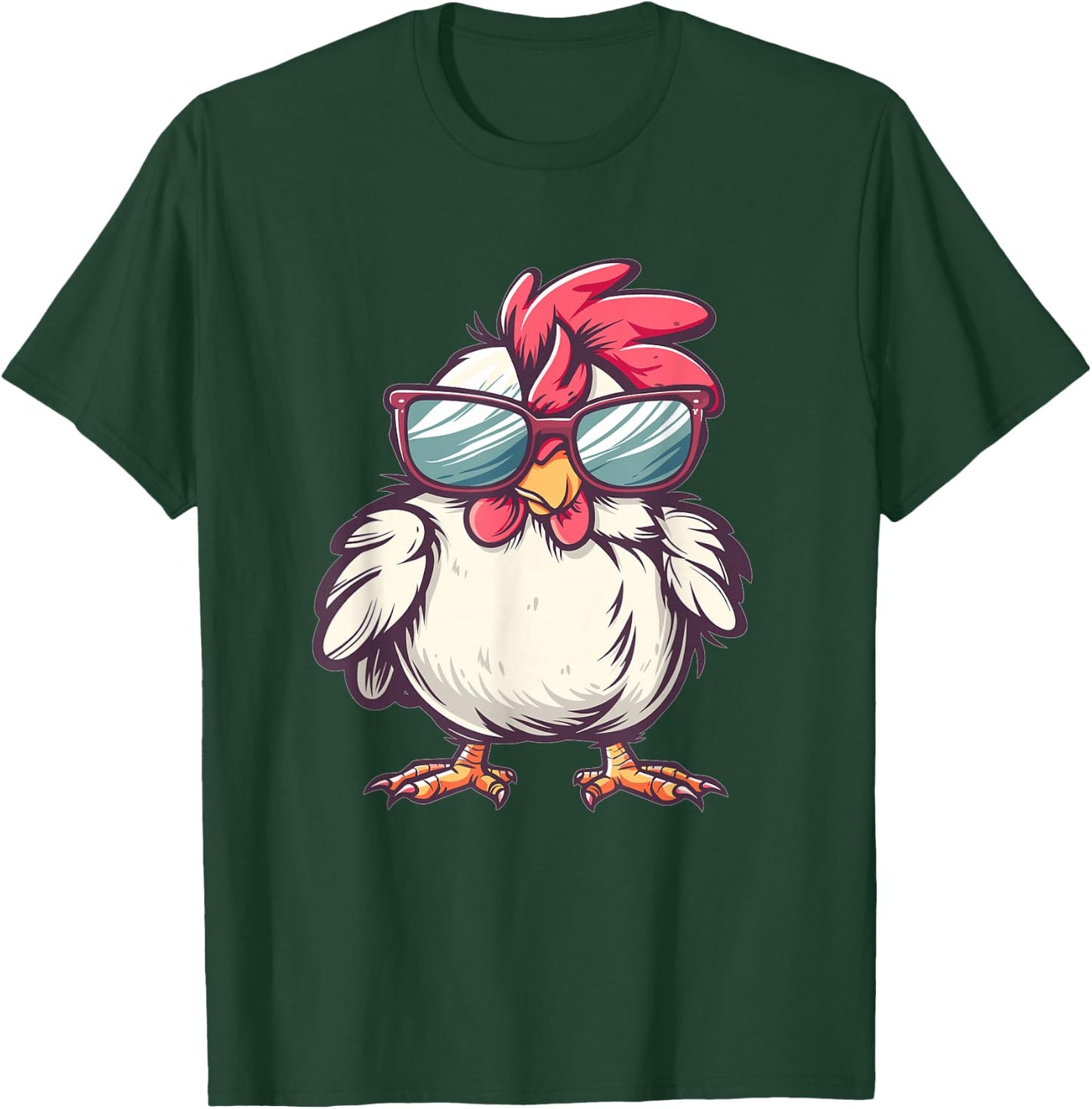 Cute Chicken With Sunglasses I Kids Chicken T-Shirt - T-Shirt | Forest