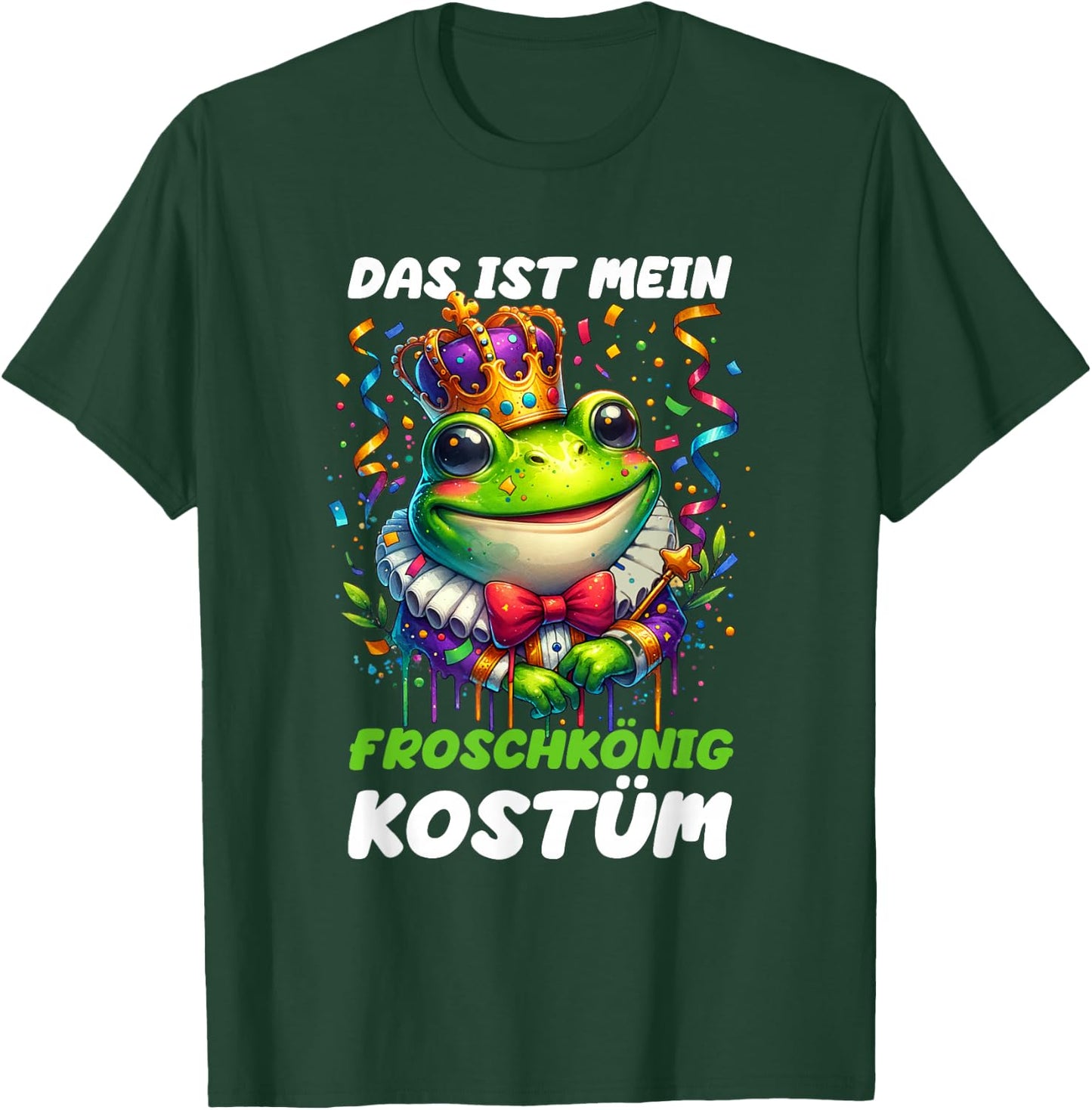 with German Text "Das Ist Mein Froschkönig", black T-Shirt - T-Shirt | Forest
