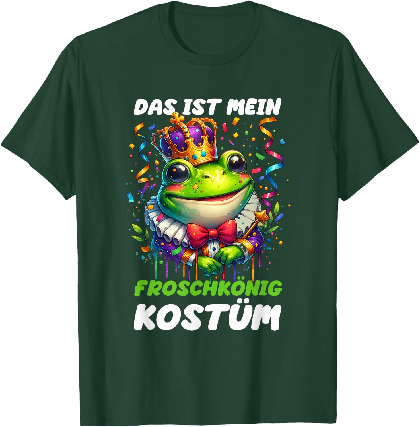 with German Text "Das Ist Mein Froschkönig", black T-Shirt - T-Shirt | Forest