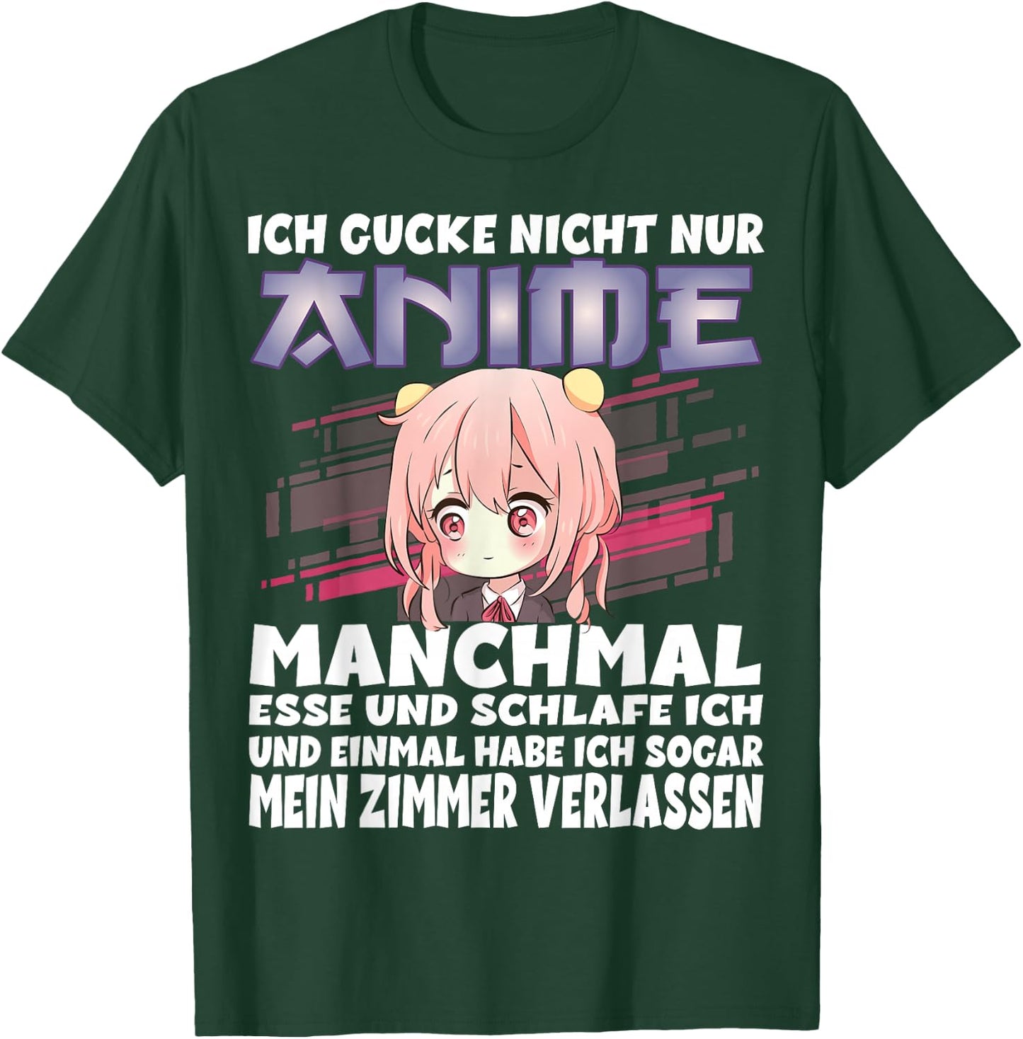 with German Text "Ich gucke Nicht nur Anime T-Shirt - T-Shirt | Forest