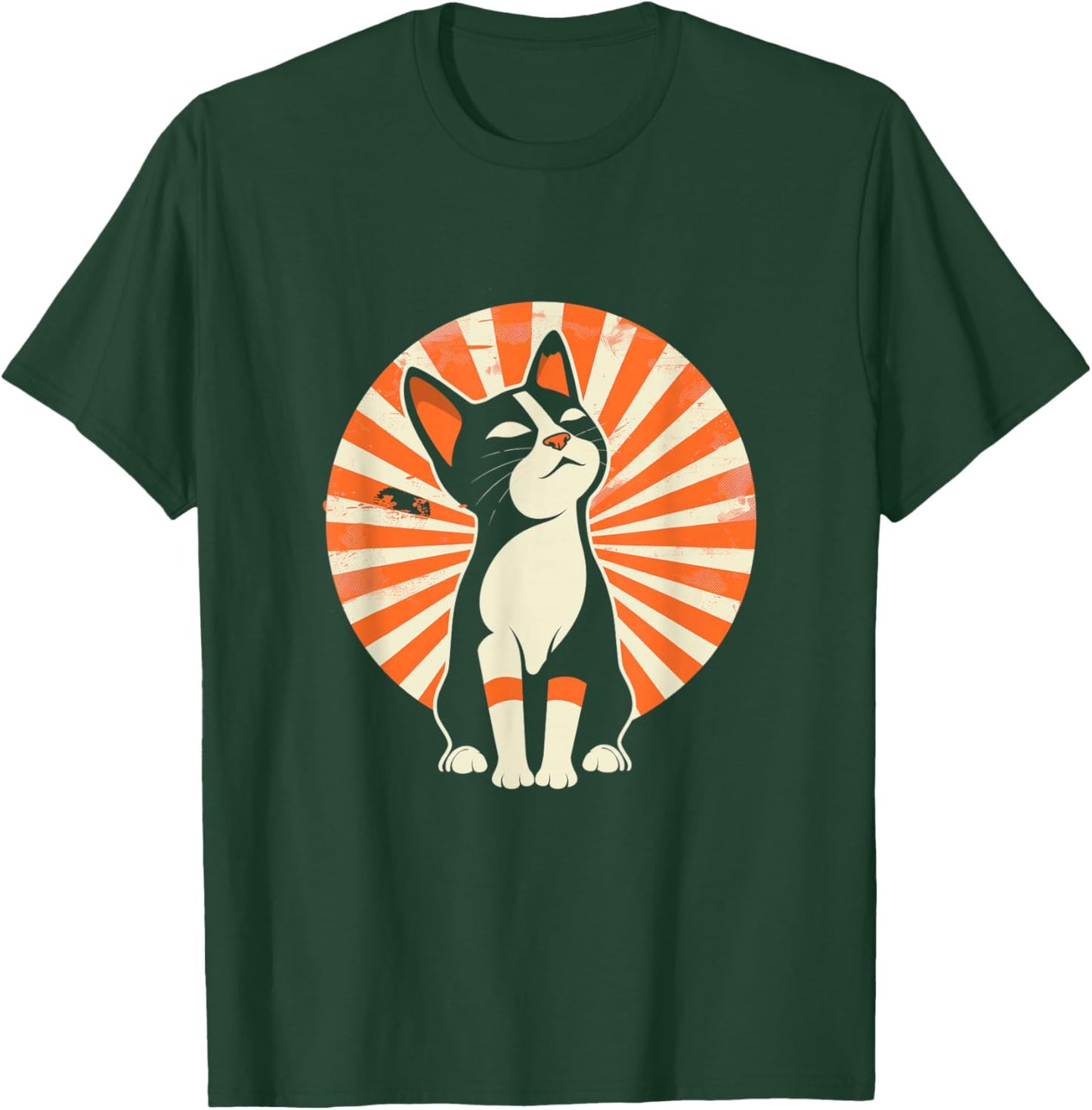 Vintage Japanese Cat T-Shirt - T-Shirt | Forest