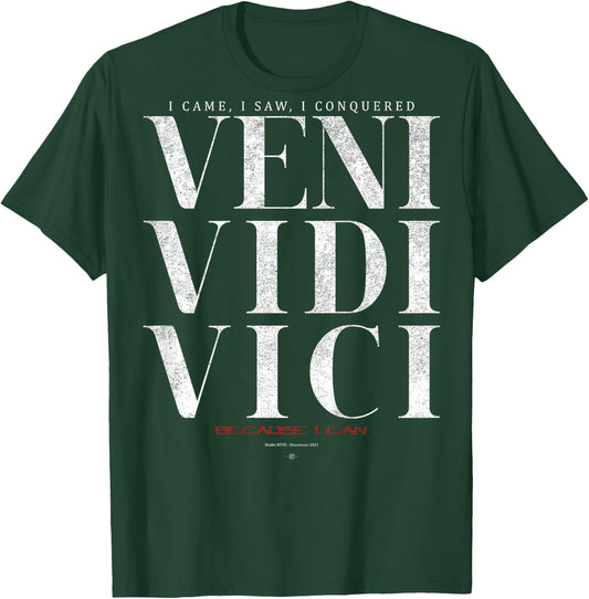 VENI VIDI VICI Lettering , black T-Shirt - T-Shirt | Forest