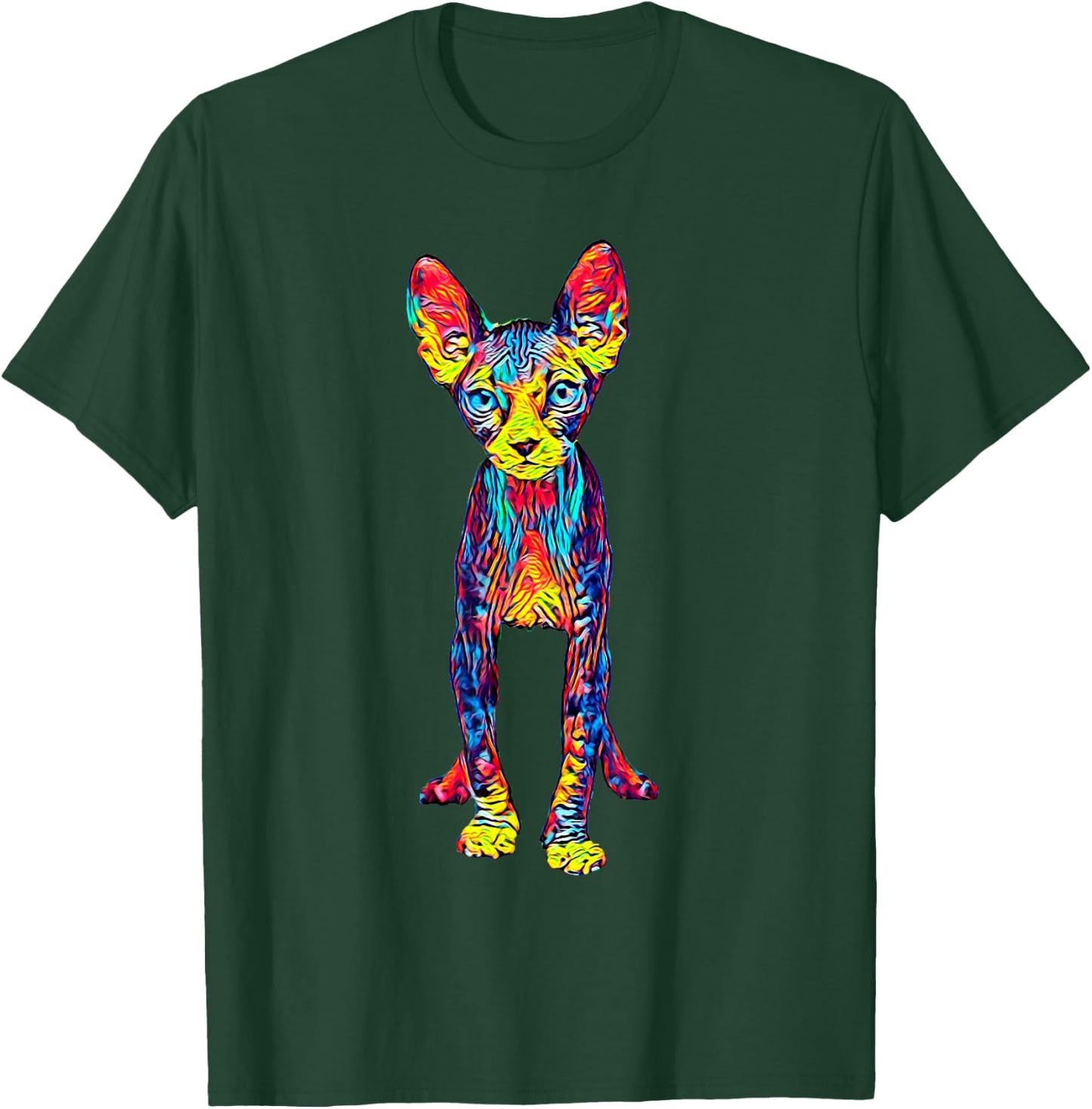 Cat Sphynx Men Women Girls Kids T-Shirt - T-Shirt | Forest