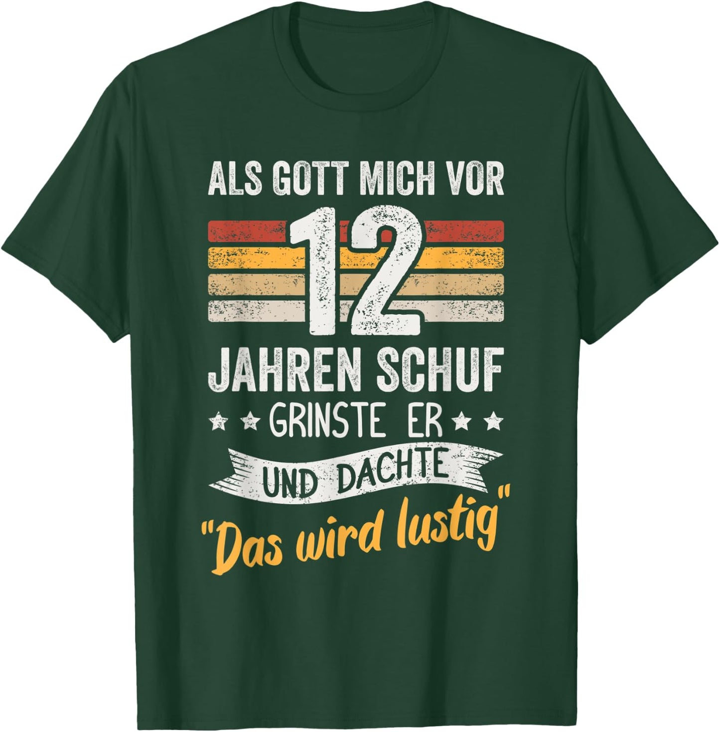 12. Geburtstag als Gott mich vor 12 Jahren schuf grinste er T-Shirt - T-Shirt | Forest