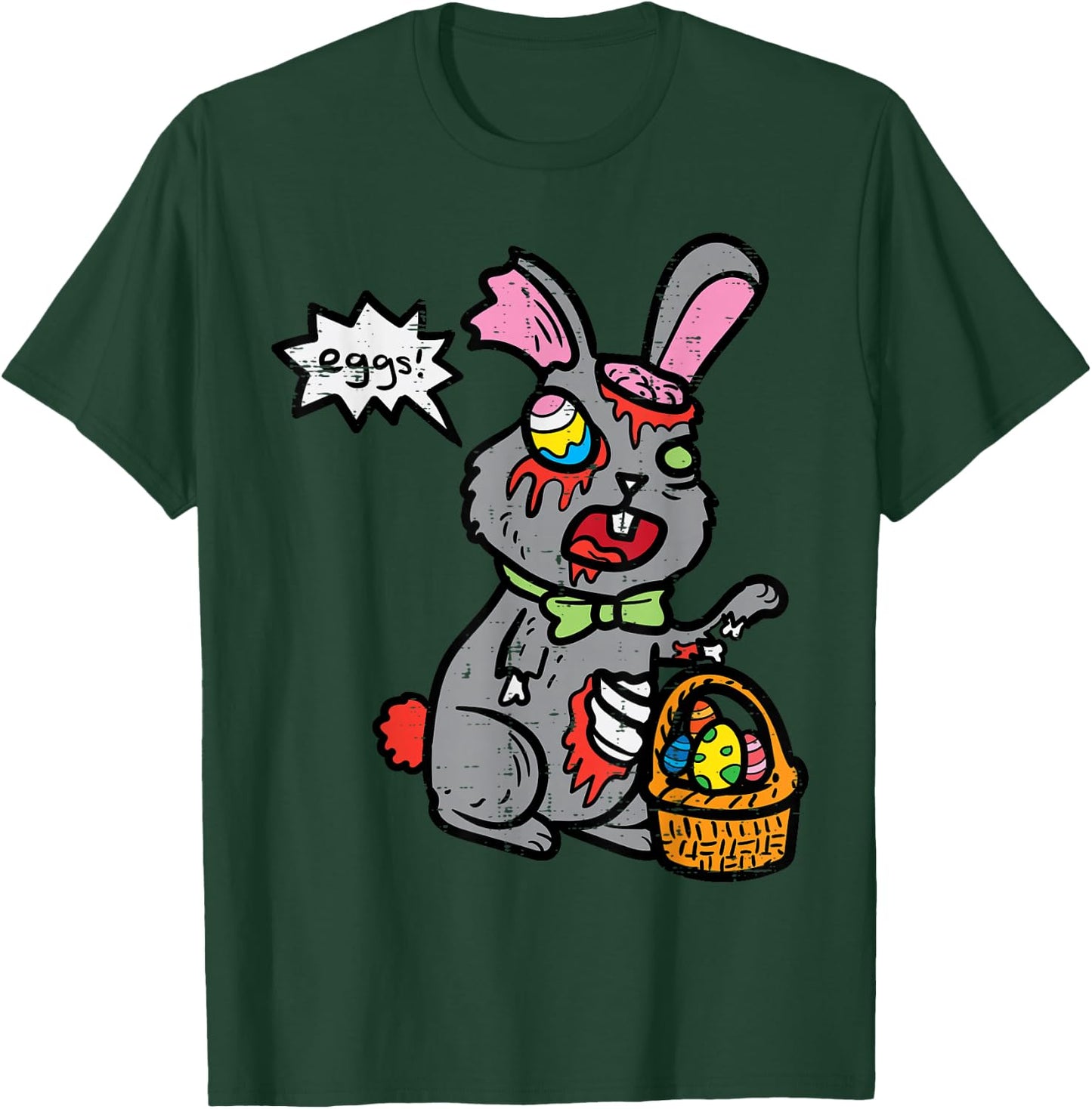 Easter Bunny Zombie Egg Hunting Funny Rabbit Men Women Kids T-Shirt - T-Shirt | Forest