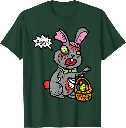 Easter Bunny Zombie Egg Hunting Funny Rabbit Men Women Kids T-Shirt - T-Shirt | Forest