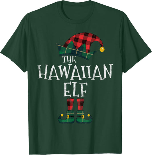 The Hawaiian Elf Matching Family Group Gift Funny Christmas T-Shirt - T-Shirt | Forest