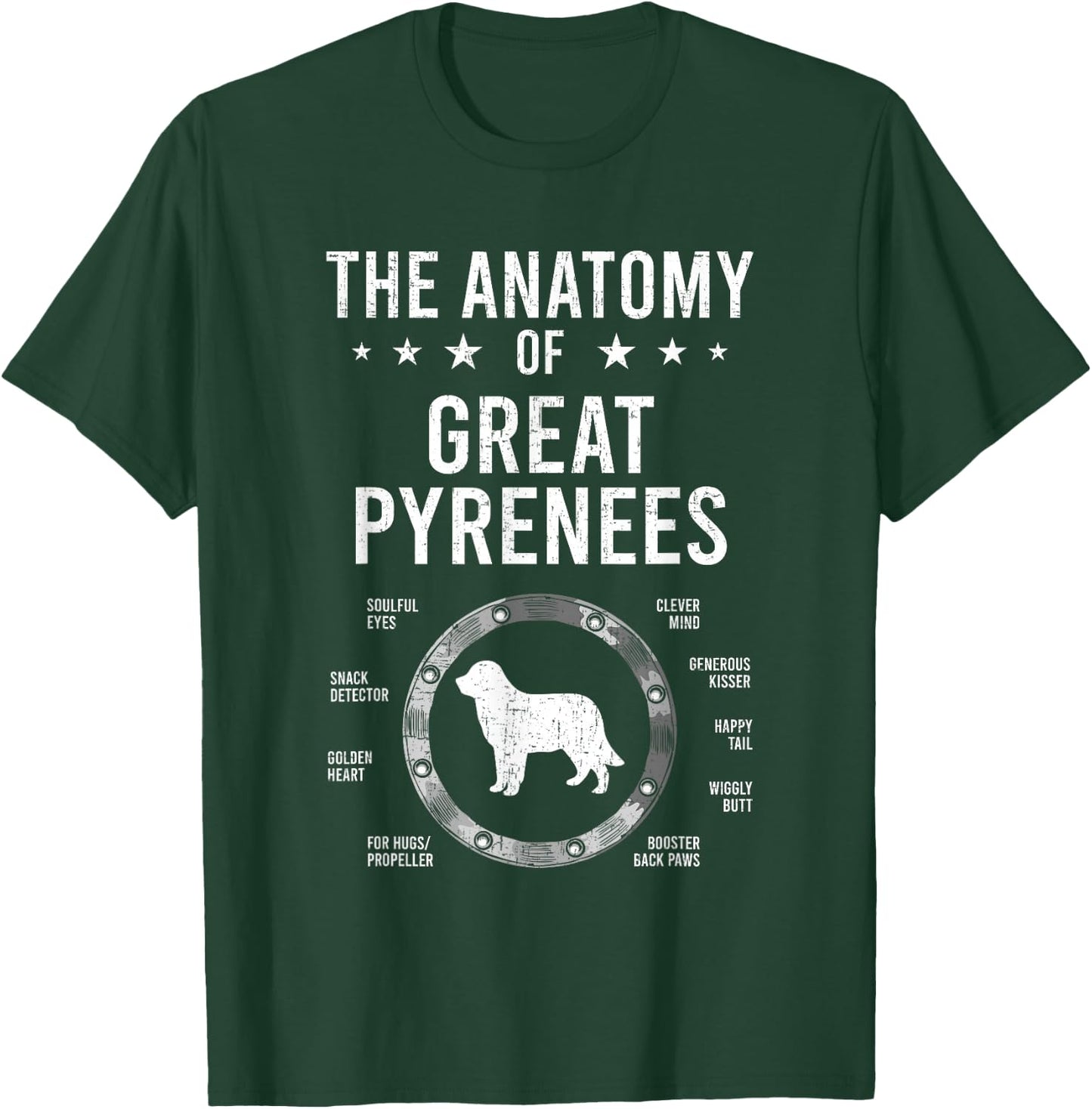 Anatomy of Great Pyrenees Dog Lover T-Shirt - T-Shirt | Forest