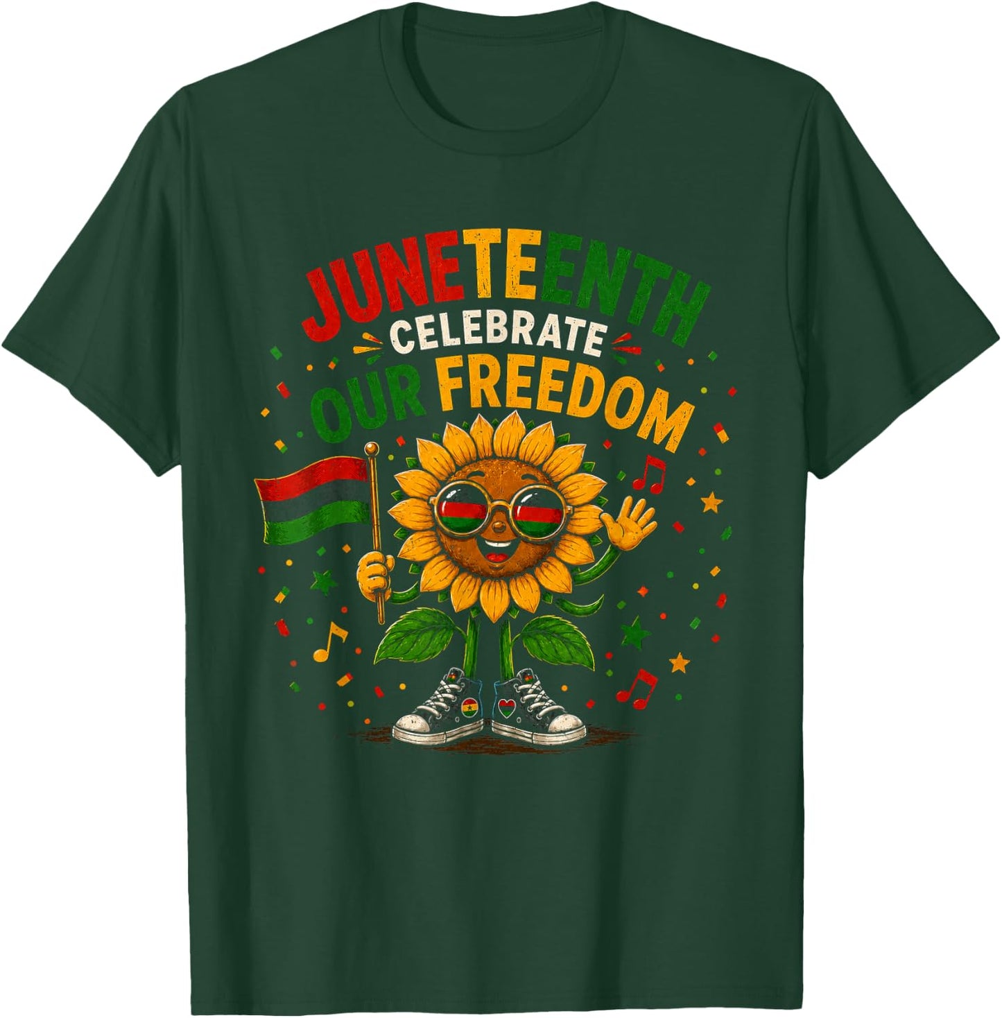 Juneteenth Celebrate Our Freedom Black History T-Shirt - T-Shirt | Forest