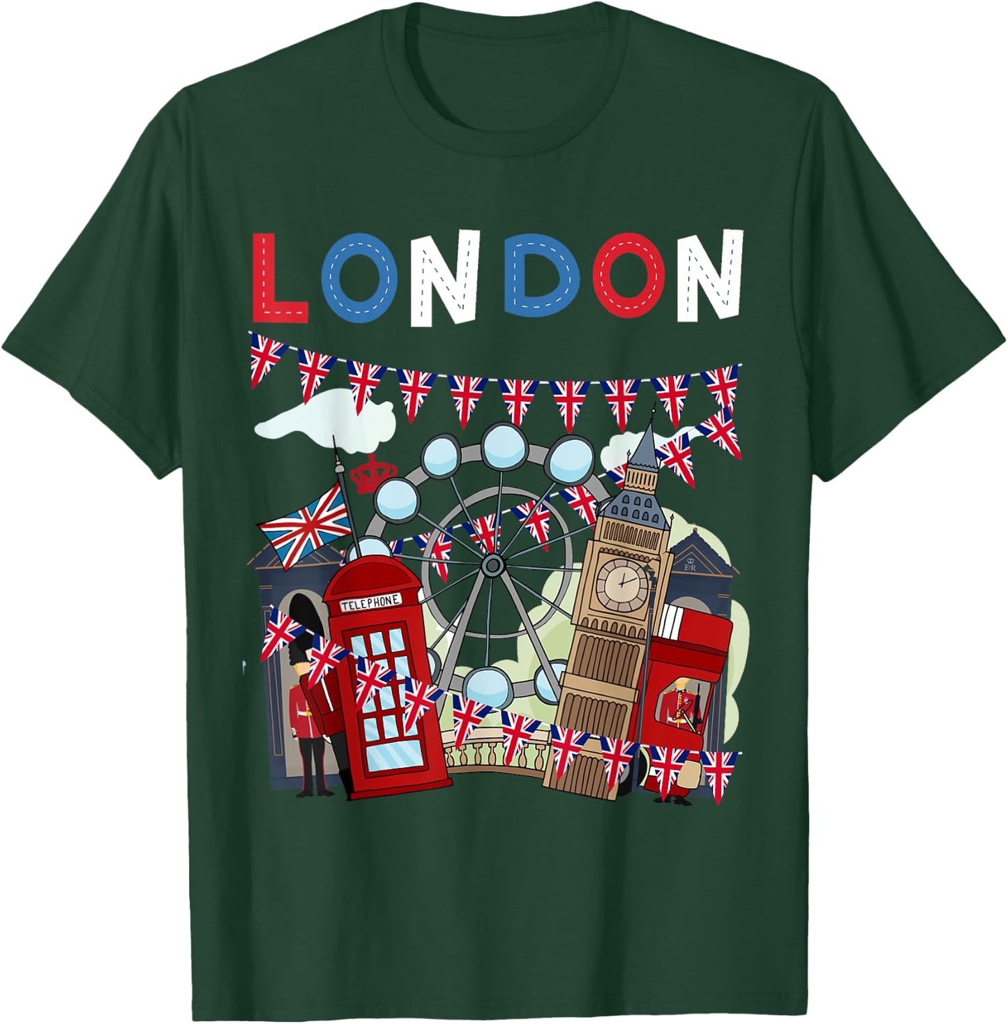London Souvenirs Idea For Kids & British Memorabilia London T-Shirt - T-Shirt | Forest