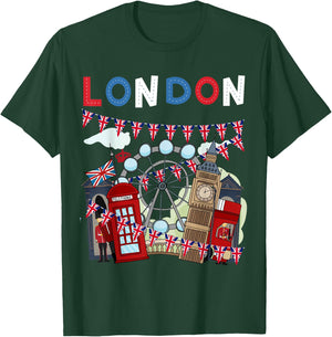 London Souvenirs Idea For Kids & British Memorabilia London T-Shirt - T-Shirt | Forest