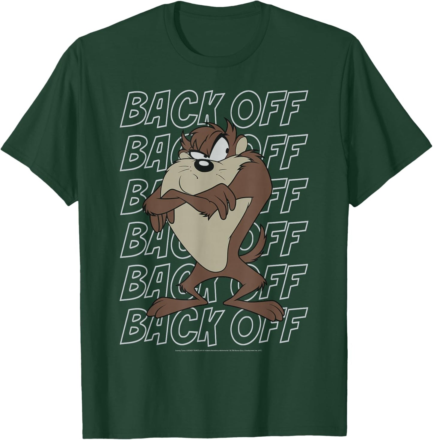 Looney Tunes Taz Back Off Portrait Small T-Shirt - T-Shirt | Forest