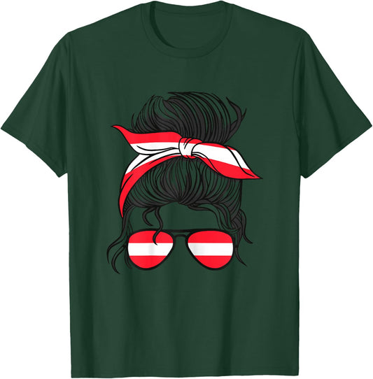 Österreich Mädchen Österreich Mädchen Österreichische Mädchen Österreichische Flagge T-Shirt - T-Shirt | Forest