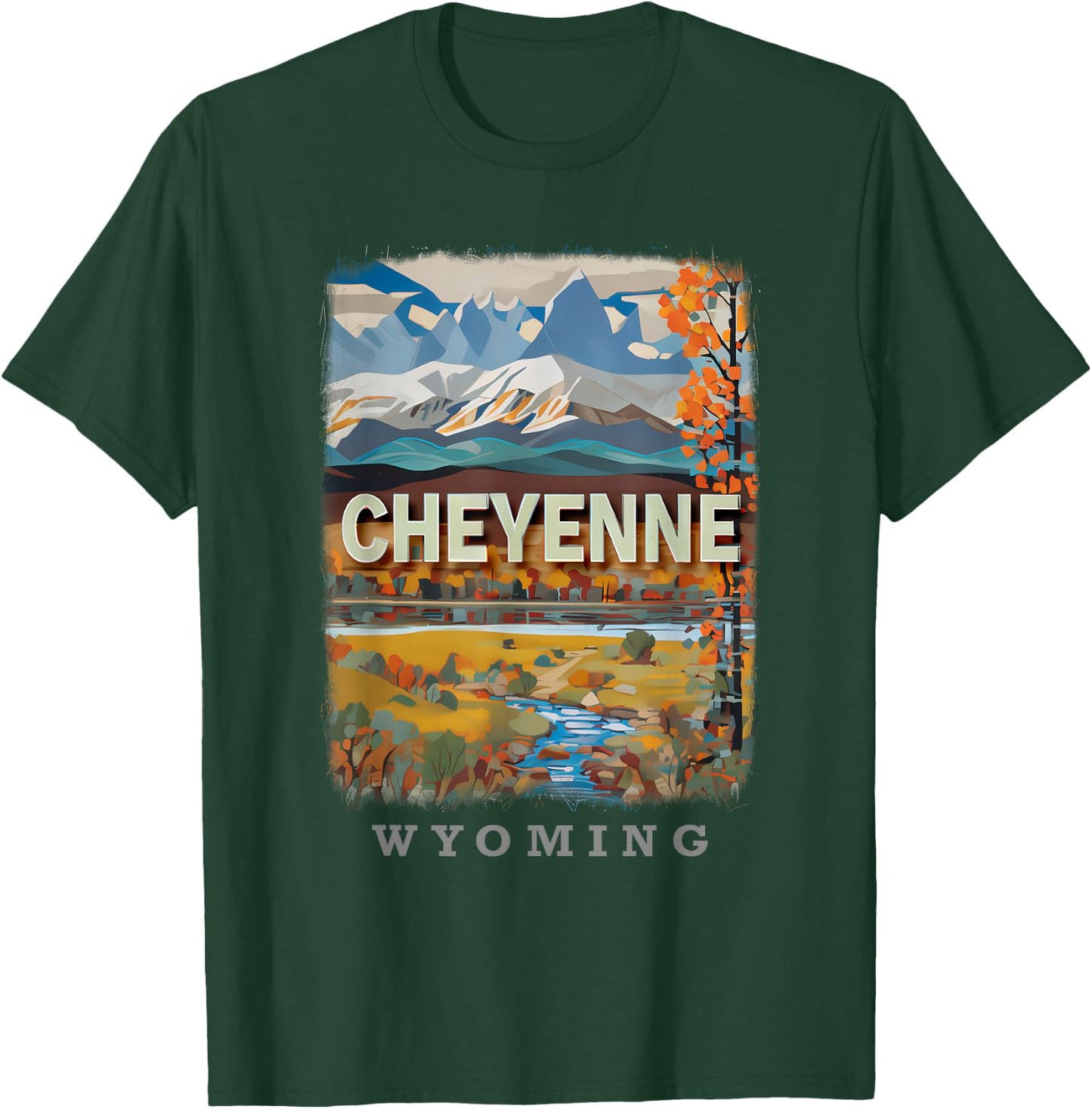 Cheyenne Wyoming WY Breathtaking Landscape SD319 T-Shirt - T-Shirt | Forest
