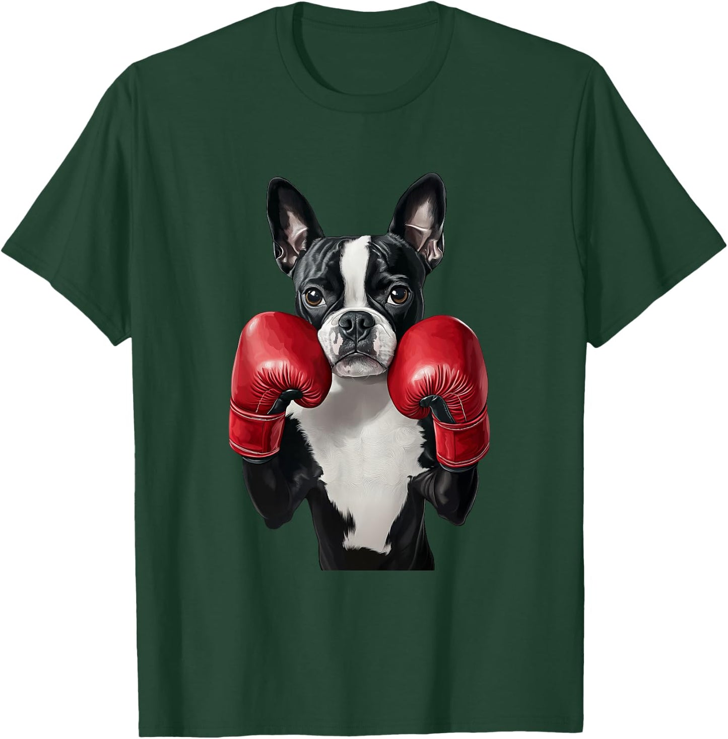 Boston Terrier Boxing T-Shirt - T-Shirt | Forest