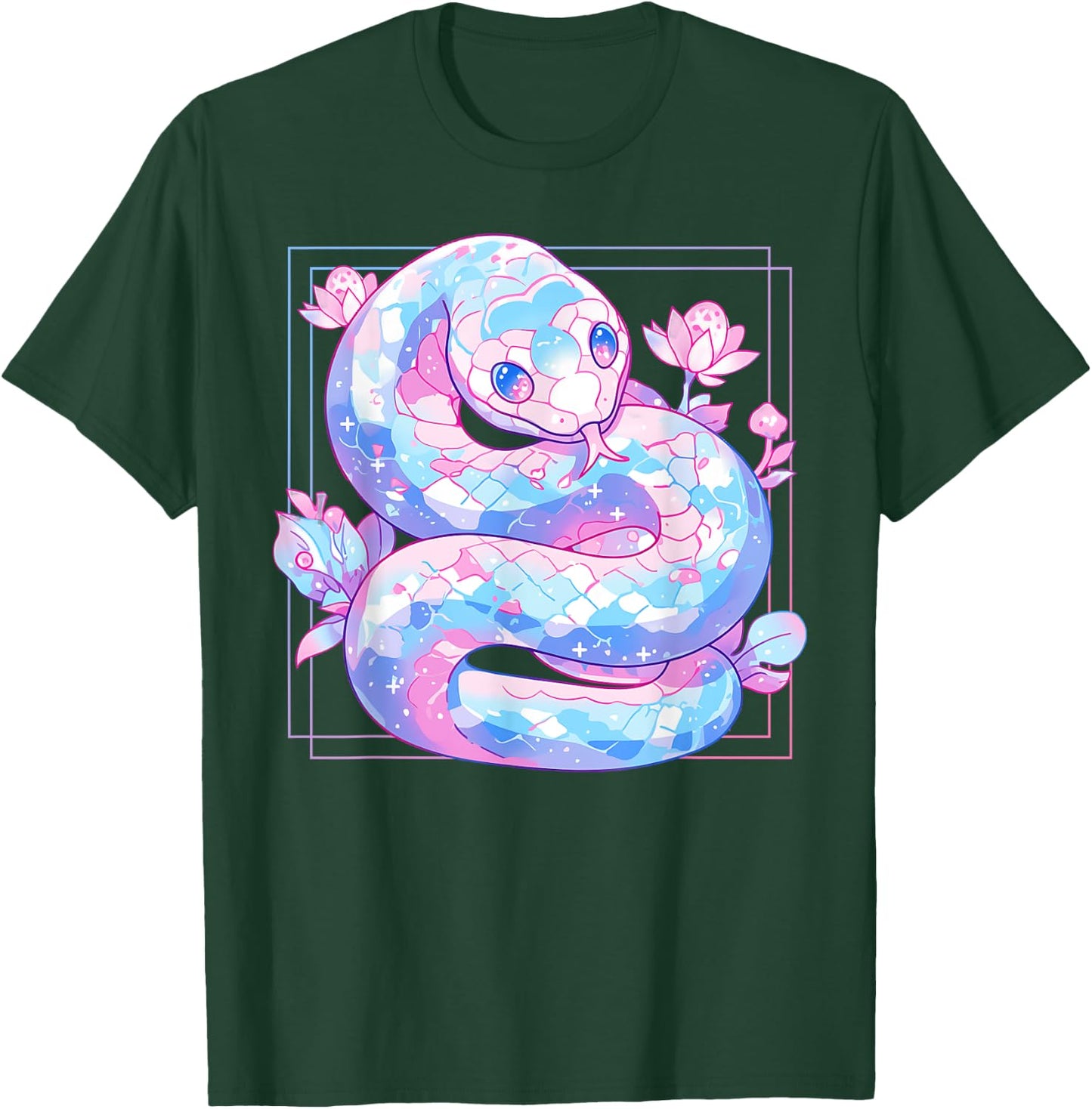 Kawaii Pastel Goth Snake Cute Scary Aesthetic Harajuku T-Shirt - T-Shirt | Forest