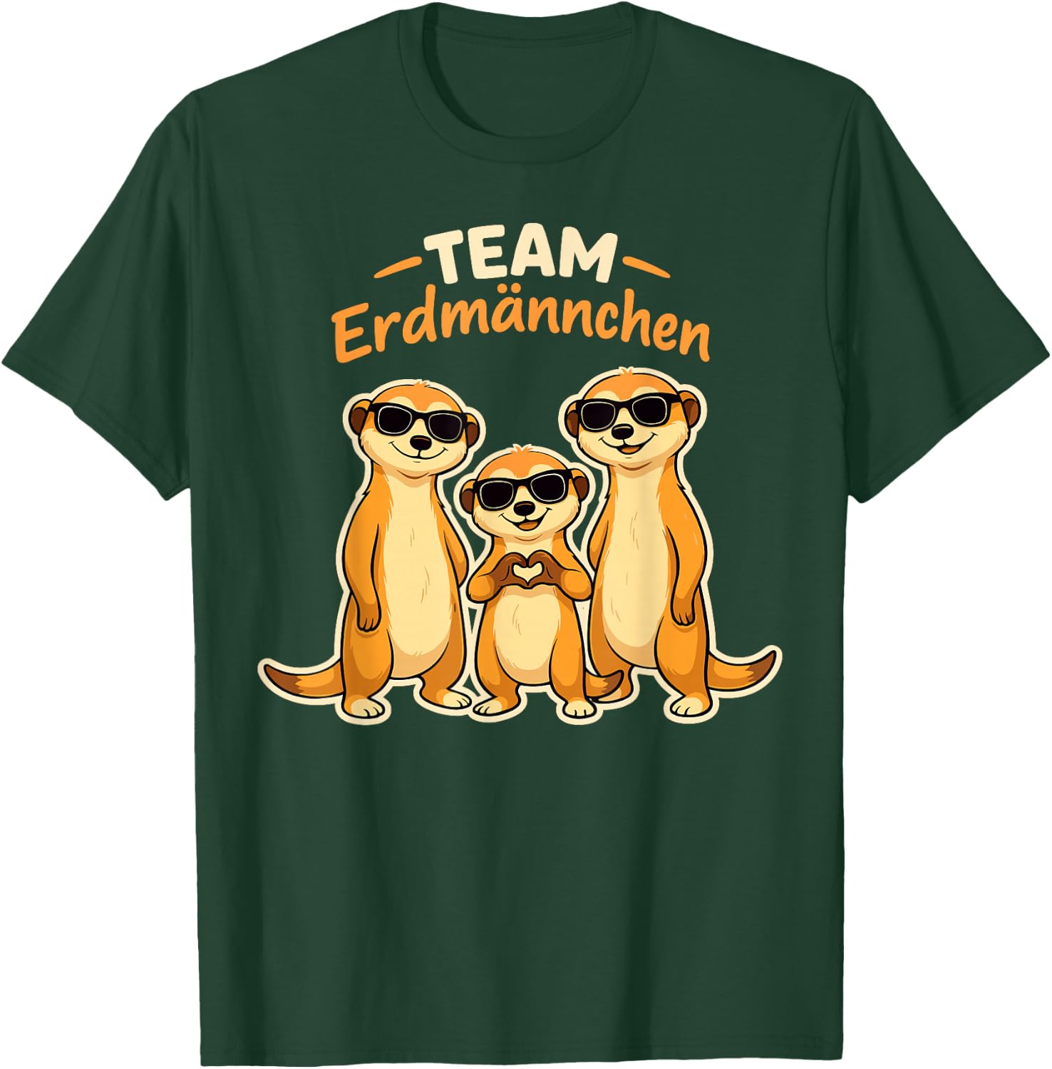 Team Erdmännchen Familie Meerkat Kinder Mädchen Damen Herren T-Shirt - T-Shirt | Forest