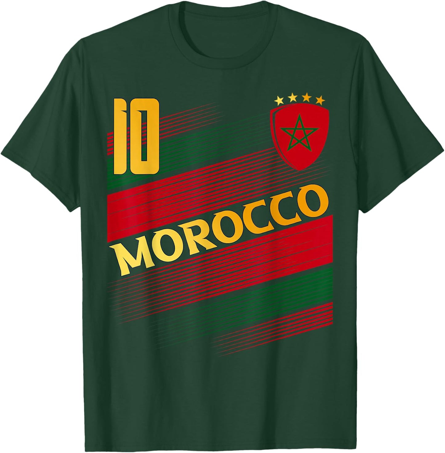 Morocco Flag Moroccan Pride Lovers T-Shirt - T-Shirt | Forest