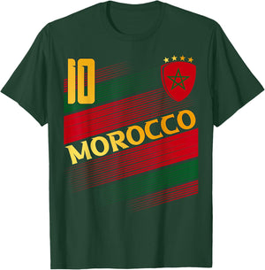 Morocco Flag Moroccan Pride Lovers T-Shirt - T-Shirt | Forest