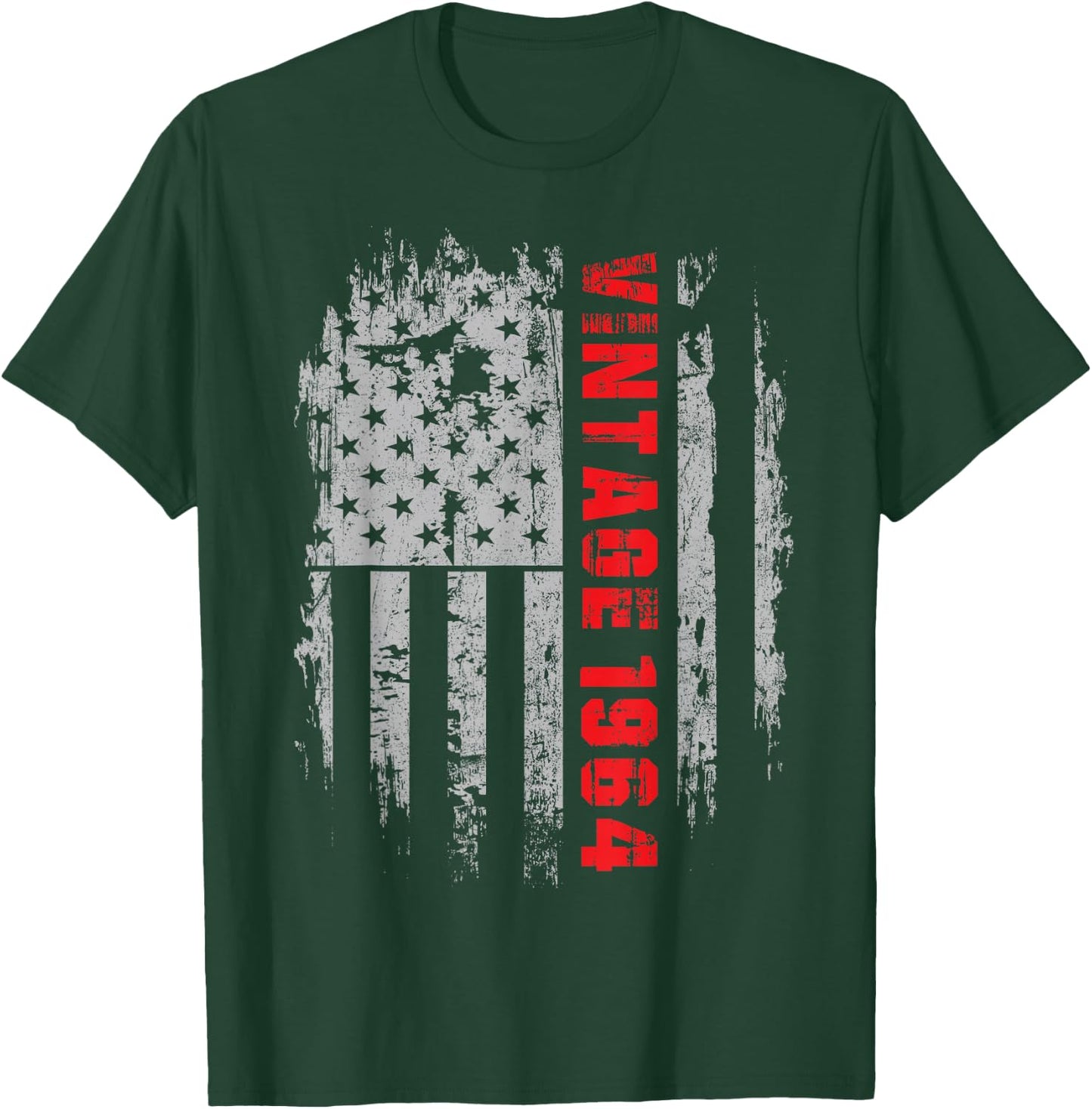 Live Legend 60 years Old Vintage 1964 American Flag Birthday T-Shirt - T-Shirt | Forest