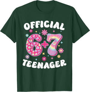 Official 6 Plus 7 Teenager 13 Geburtstag 67 Meme T-Shirt - T-Shirt | Forest