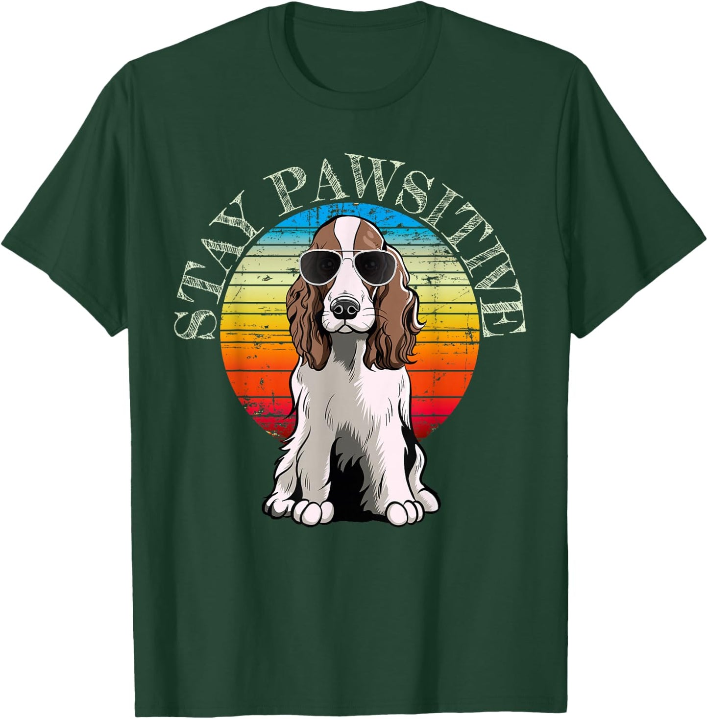 English Springer Spaniel Dog Women Girls Kids T-Shirt - T-Shirt | Forest