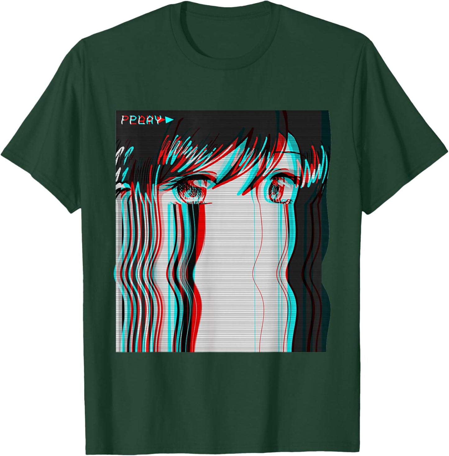 Vaporwave Aesthetic Sad Anime Girl Retro Eboy Egirl Harajuku T-Shirt - T-Shirt | Forest