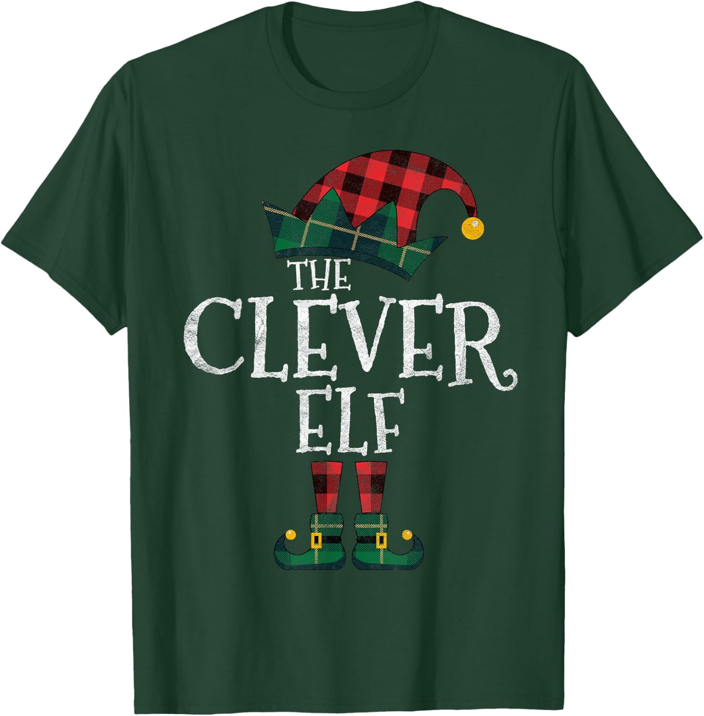 The Clever Elf Matching Family Group Gift Funny Christmas T-Shirt - T-Shirt | Forest