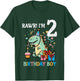 Kids Rawr Im 2 Dinosaur Birthday Boy Cute 2nd Bday Trex Boys Kids T-Shirt - T-Shirt | Forest