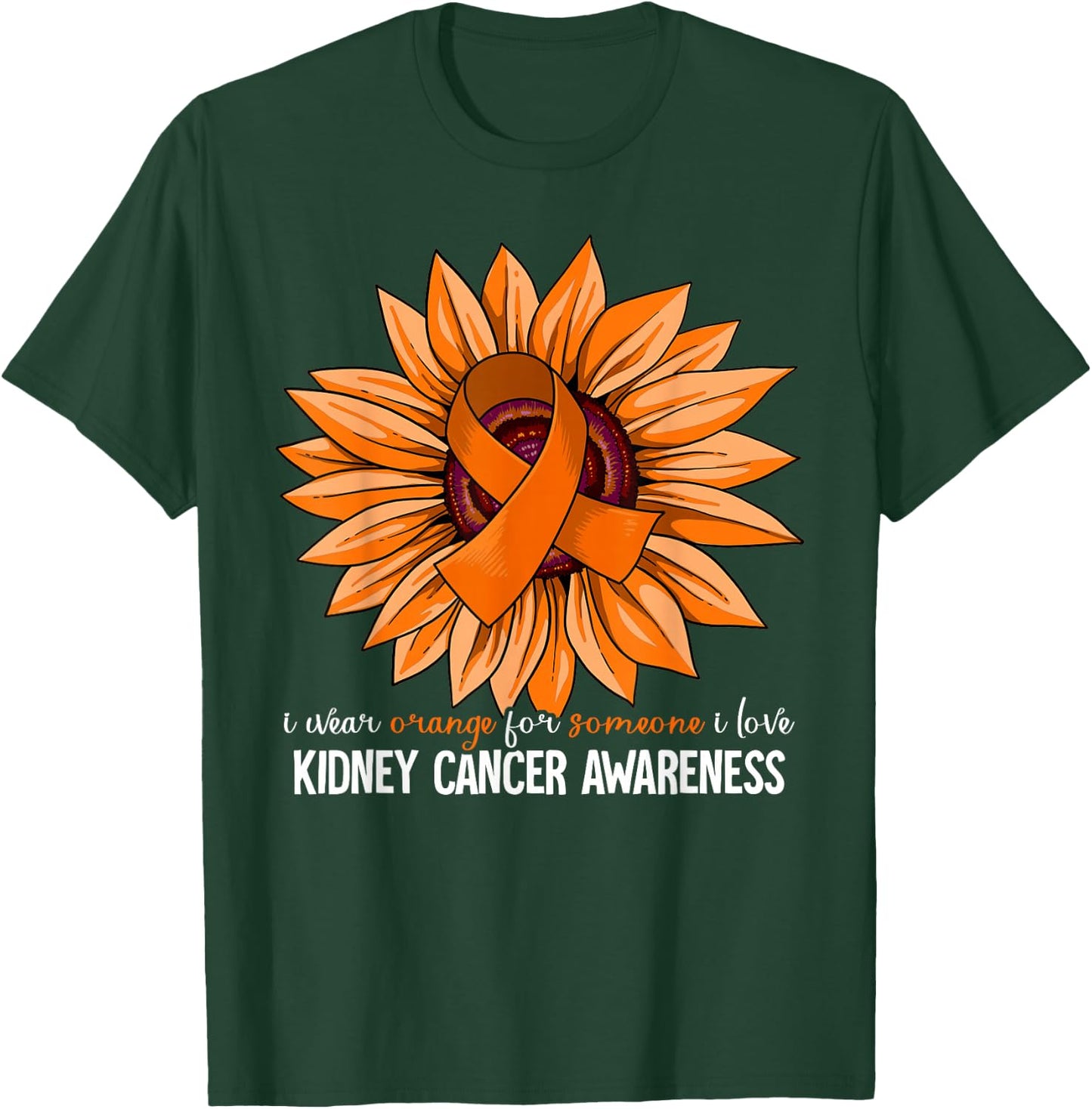 Kidney Cancer Gifts Kidney Cancer Awareness - -Adults, Black, Small, Short Sleeve, Classic Fit T-Shirt - T-Shirt | Forest