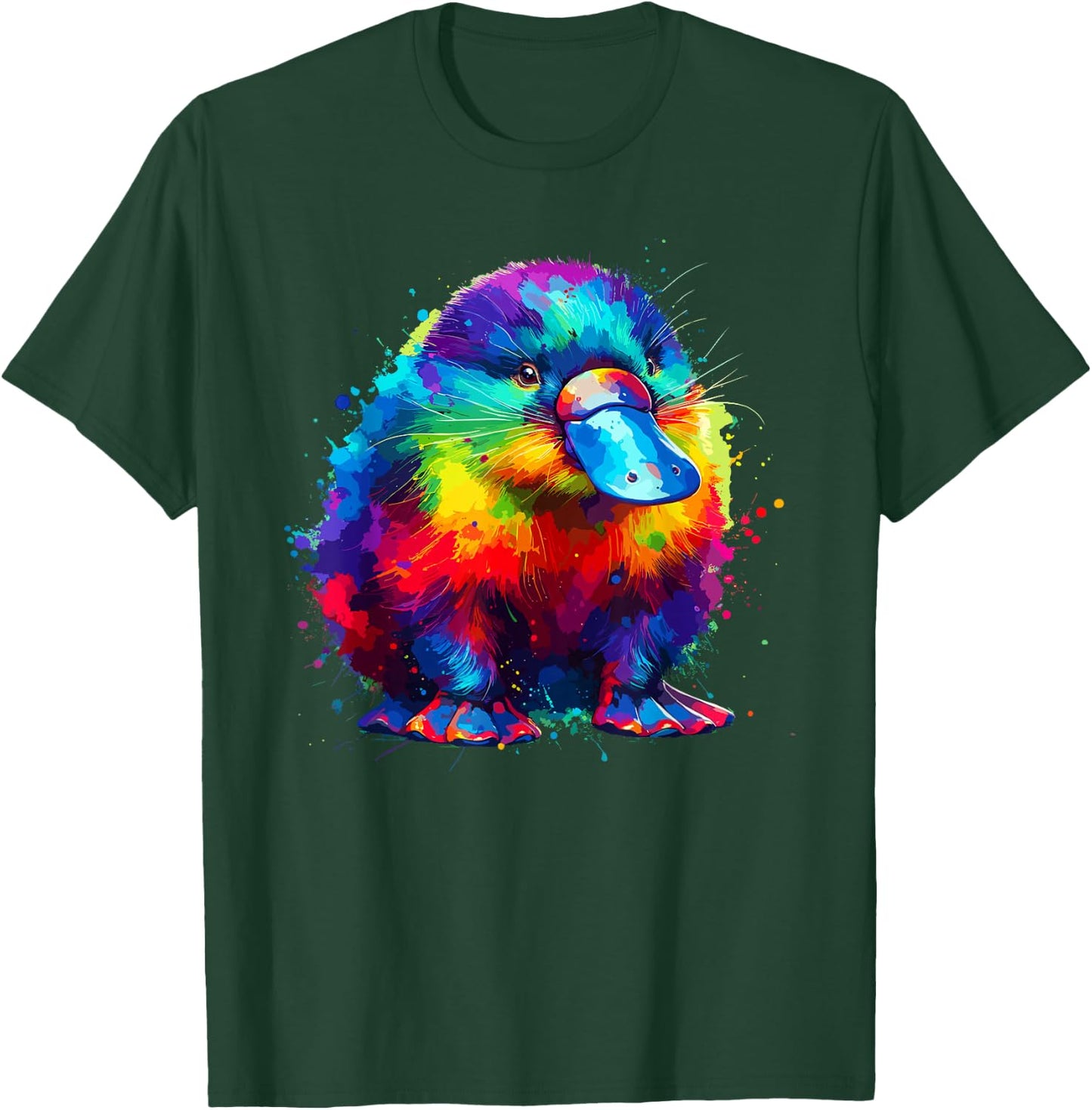 Colorful Splash Art Platypus Platypuses Duckbill T-Shirt - T-Shirt | Forest