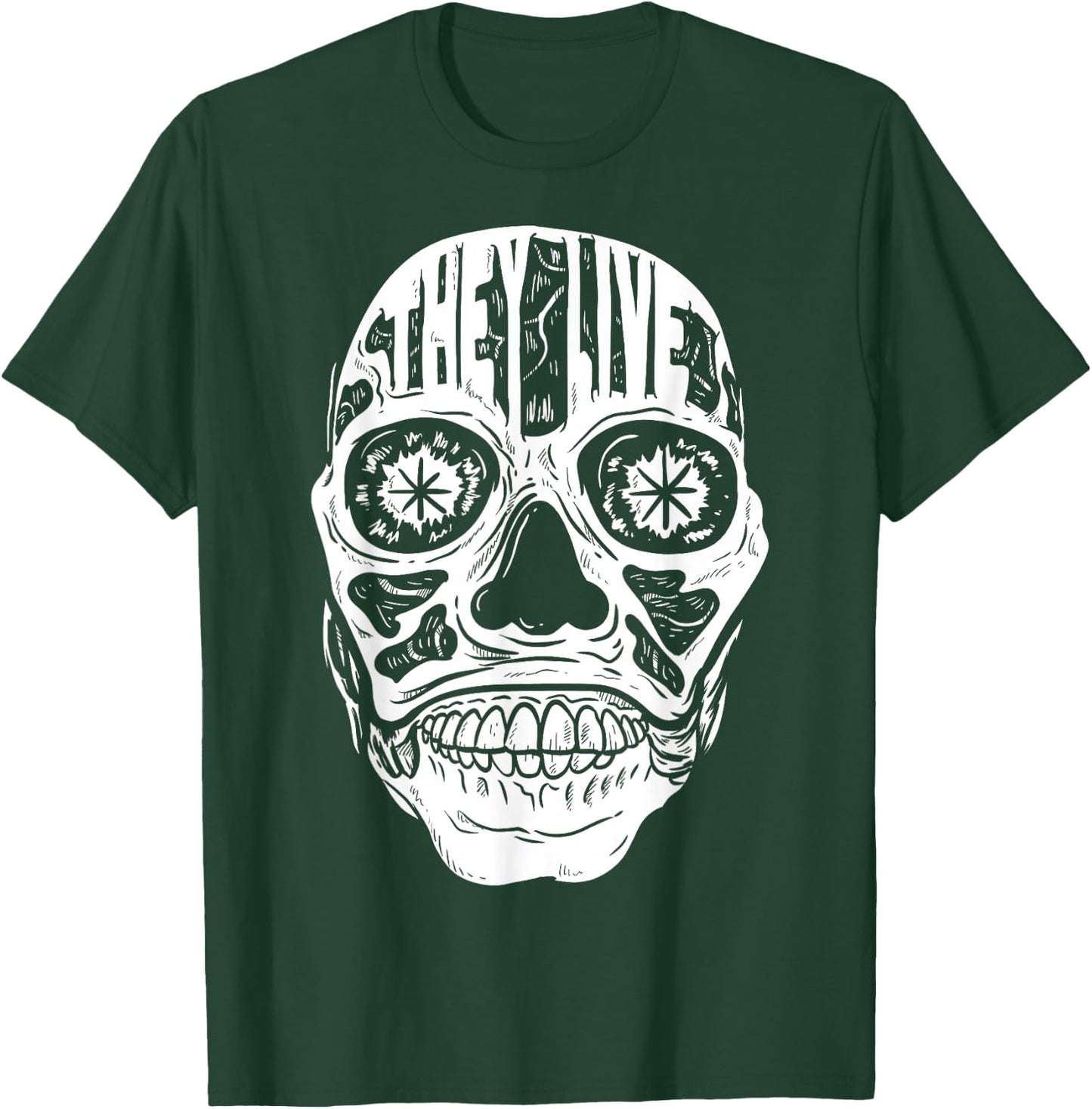 They Live Alien Face Fill T-Shirt - T-Shirt | Forest