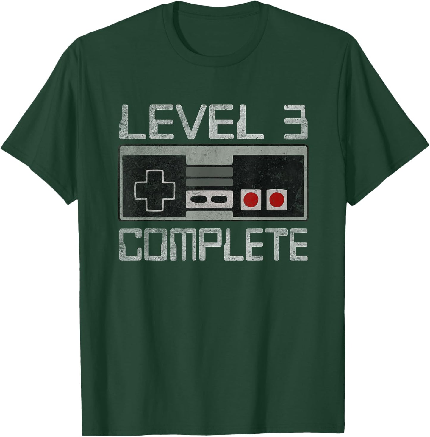 Level 3 Complete 3 Year 3rd Wedding Anniversary Her T-Shirt - T-Shirt | Forest