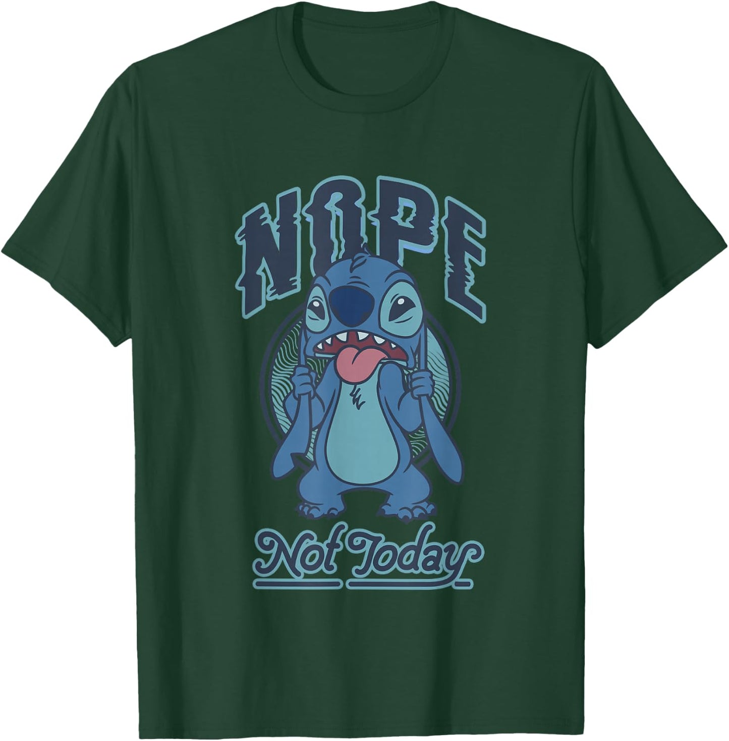 Disney Lilo & Stitch Nope Not Today Grumpy Stitch T-Shirt - T-Shirt | Forest