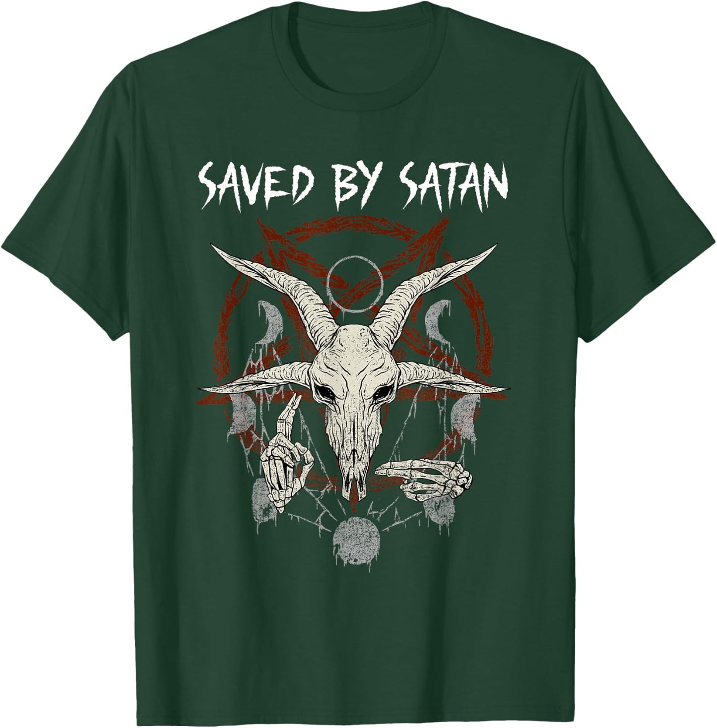 Saved by Satan I Satanic Nun I Occult Baphomet T-Shirt - T-Shirt | Forest