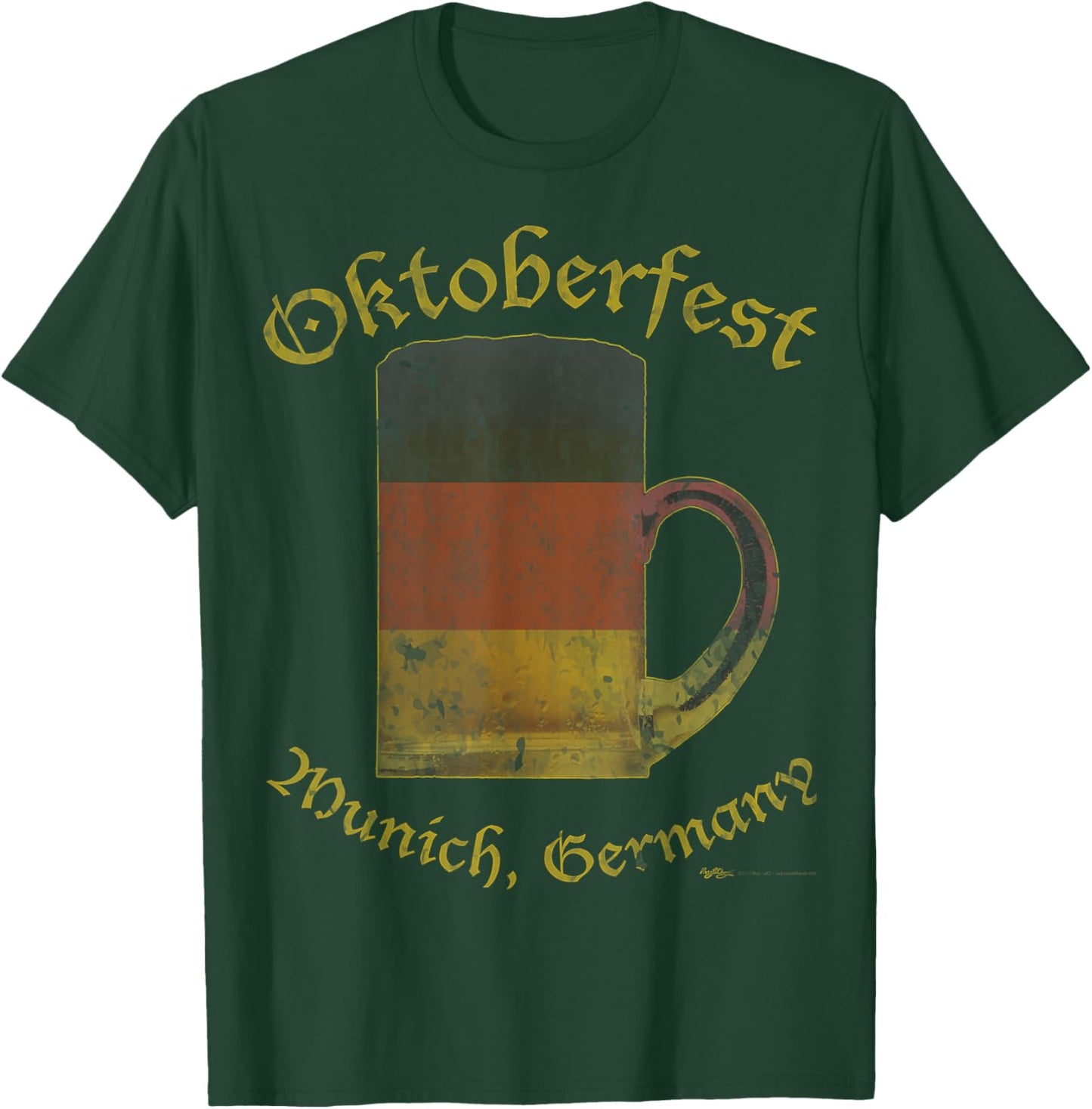 Vintage Oktoberfest Munich, Germany Flag Drinking T-Shirt - T-Shirt | Forest
