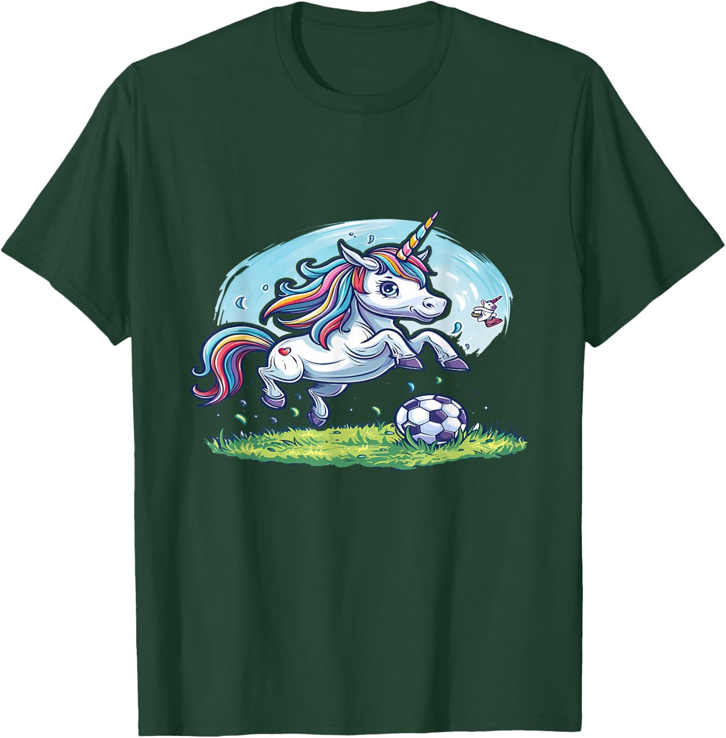 Les animaux jouent au foot- La licorne joue au football T-Shirt - T-Shirt | Forest