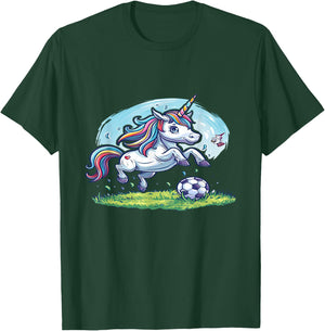 Les animaux jouent au foot- La licorne joue au football T-Shirt - T-Shirt | Forest